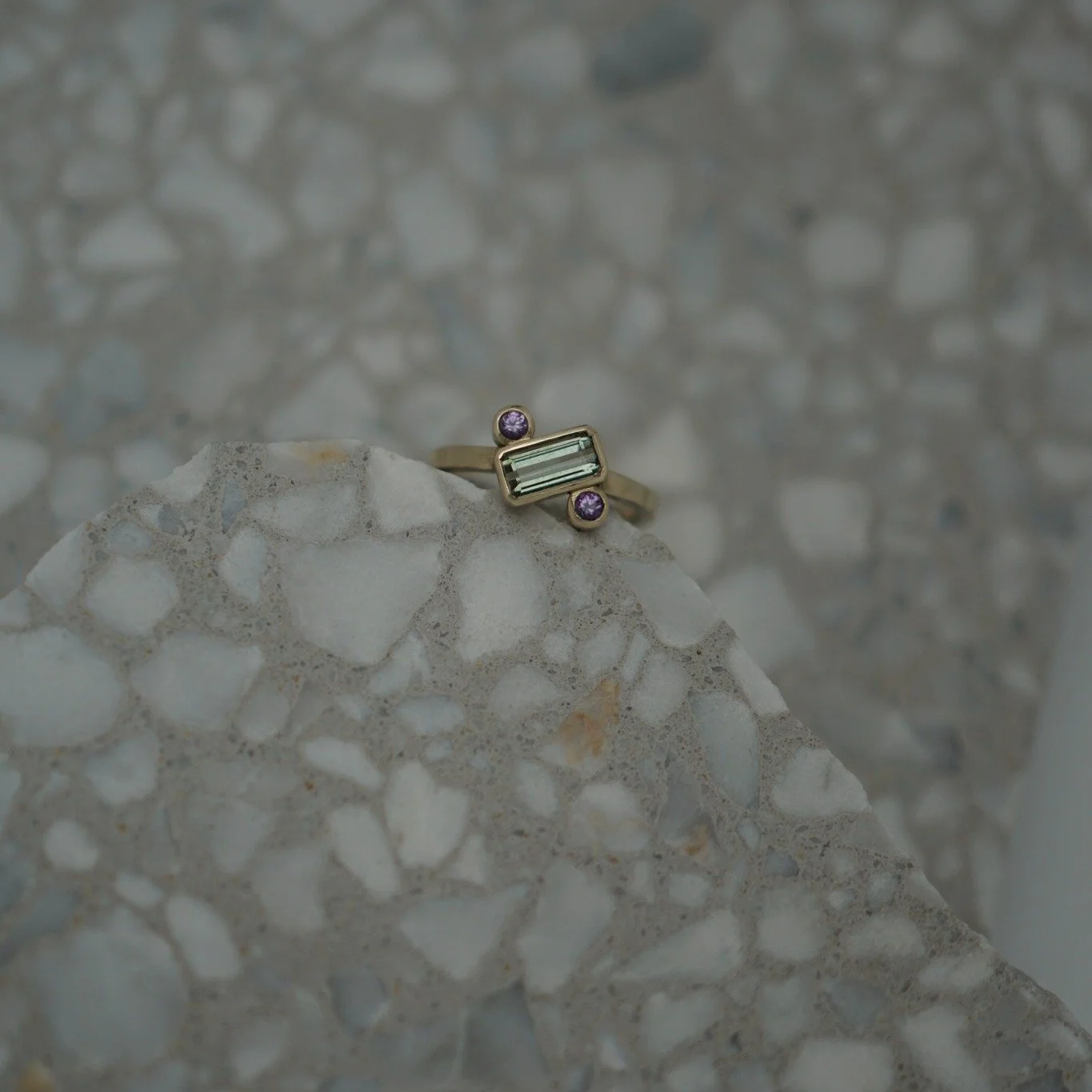 Nell's ring. 

Nell's family and partner came together and got her gift vouchers and we created this ring for her 40th. She took one look at the gemstone collection and knew which stones would adorn her fingers in her new ring. It was such a pleasure