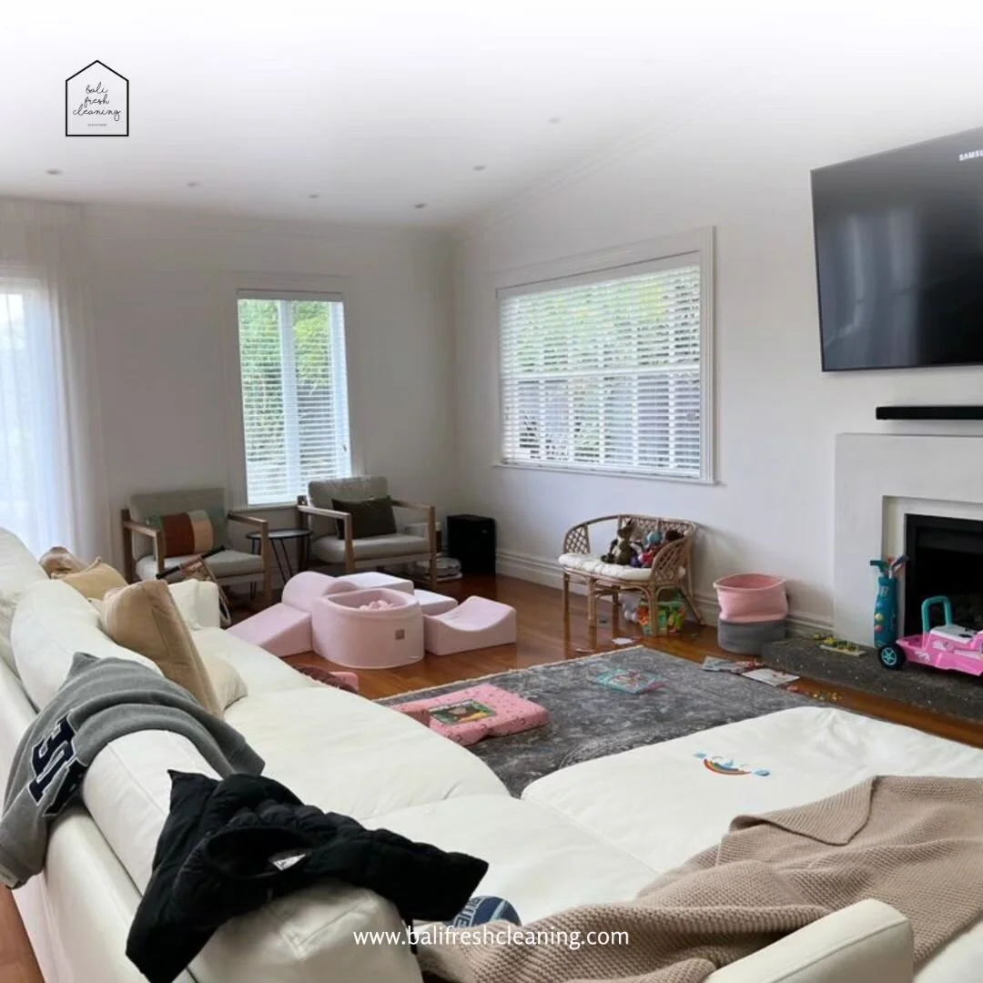Swipe left to witness the enchanting transformation! ✨ From a cluttered chaos to a living room oasis, our cleaning service brings life to your space. Elevate your living experience with Bali Fresh Cleaning &ndash; where 'before' becomes 'after' magic