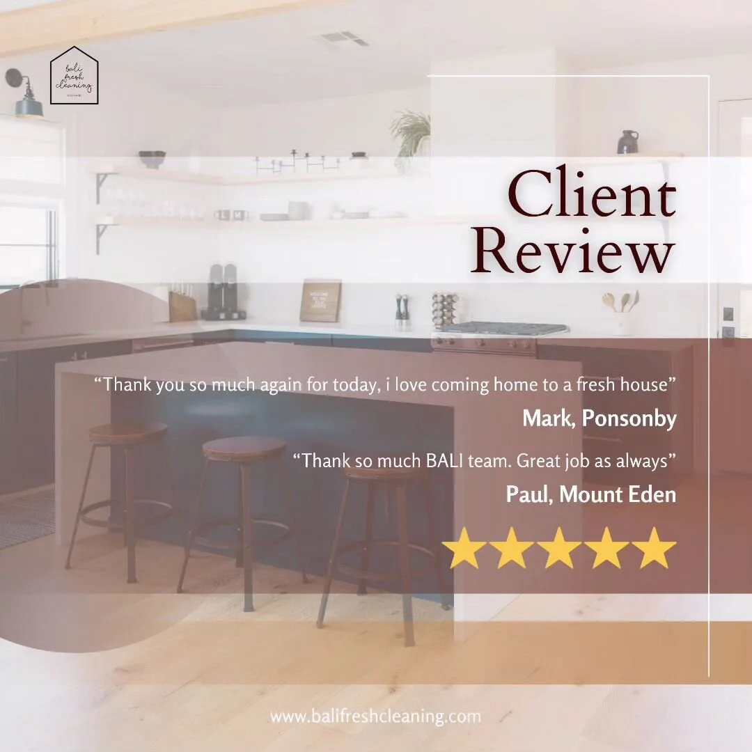 ✨ Testimonial Time! 🌟 Our client stories speak louder than words. From overwhelmed to overjoyed, we're proud to share the success stories of our satisfied customers. Discover the magic of Bali Fresh Cleaning through the words of those who've experie