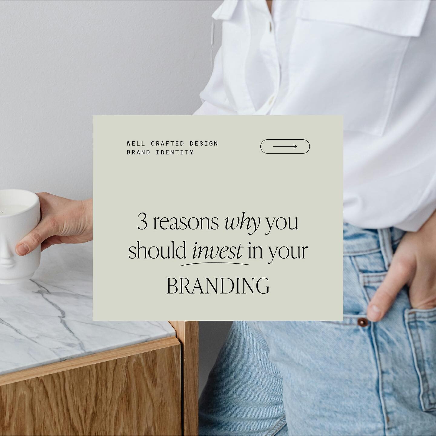 Here are just 3 reasons why you should invest in your branding ⬆️⁣
⁣
As a small business owner, investing in professional brand identity can bring a range of advantages to your business. ⁣
⁣
In summary it can help establish credibility, differentiate