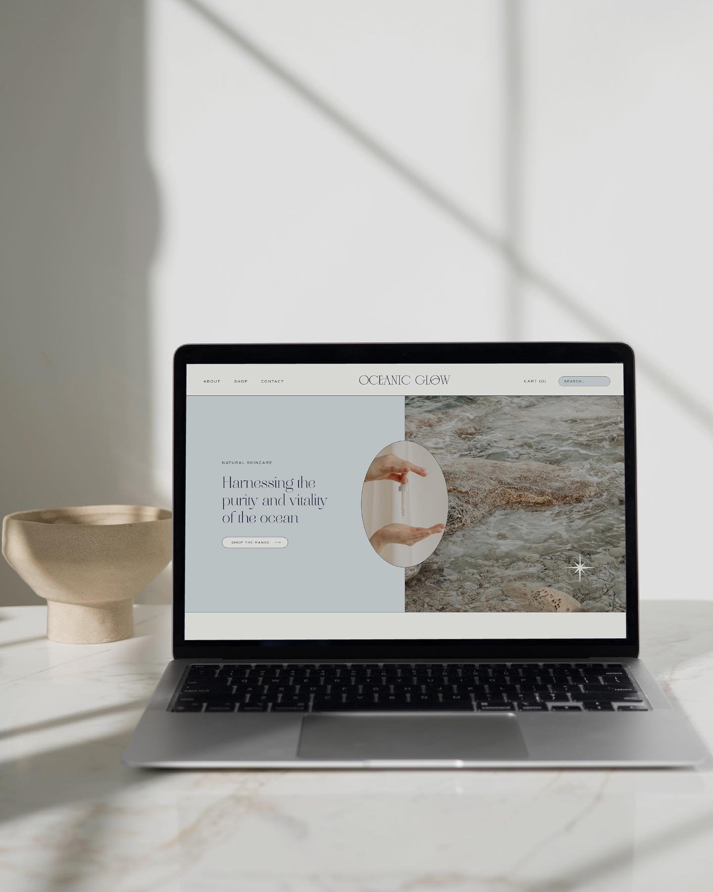 WEBSITE DESIGN - A little peek at the custom website design crafted for Oceanic Glow.⁣
⁣
Every successful brand needs an optimized website that reflects its identity and objectives, fostering credibility, awareness, leads and organic traffic. ⁣
⁣
Rea