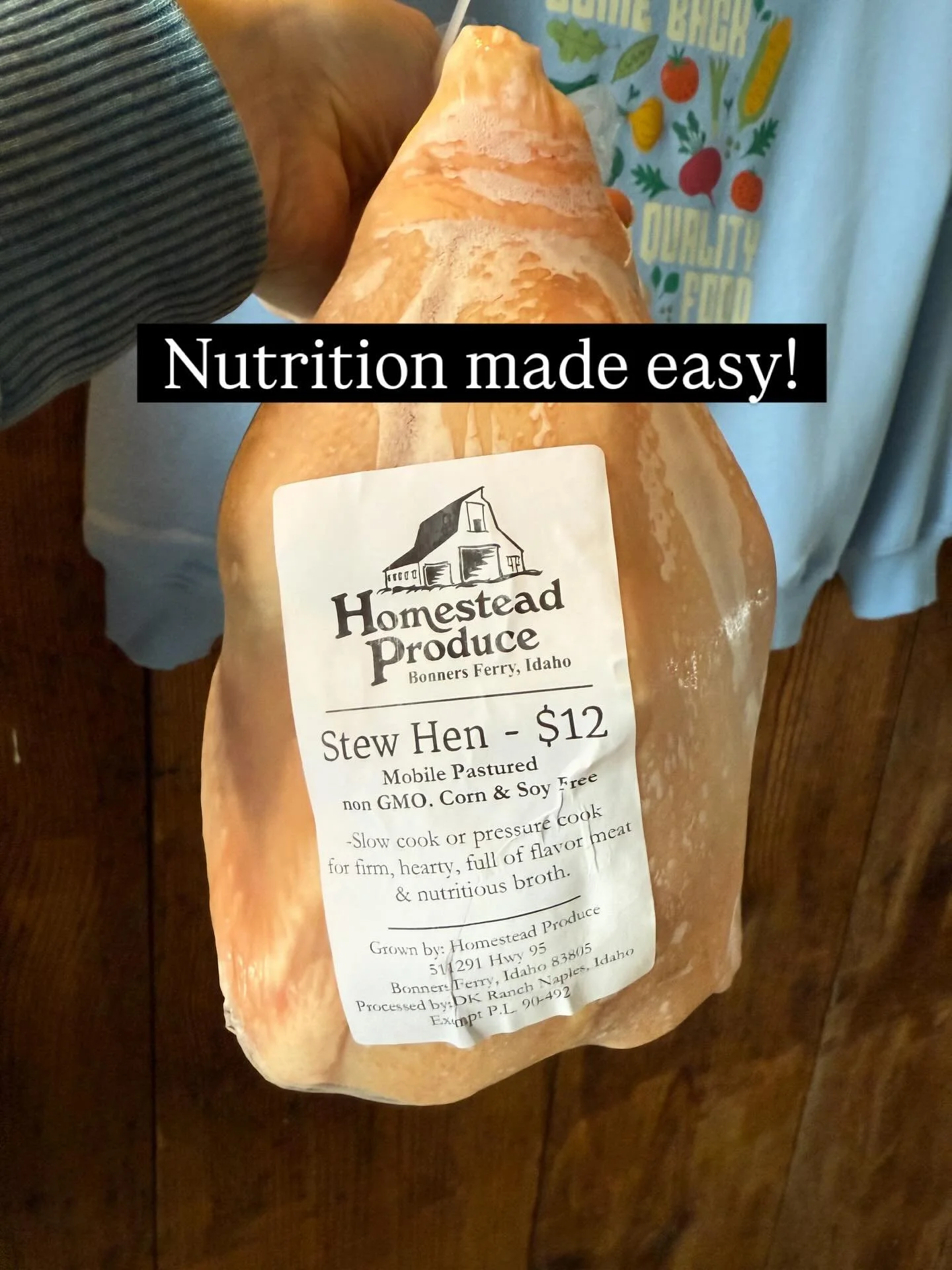 Our stew hens are available at the farm stand!
Nutritious, budget-friendly, and raised the way they should be &mdash; non-GMO, corn &amp; soy free, and fully pastured. 🐓🌱

Remember &mdash; don&rsquo;t rush the cooking. These hens shine with long, s