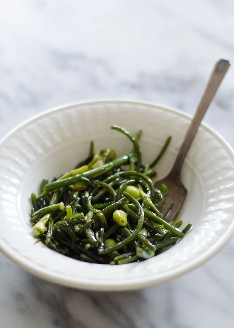 Sautéed Garlic Scapes