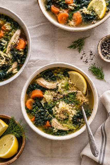 Hearty Stew Bird, Lemon &amp; Orzo Soup