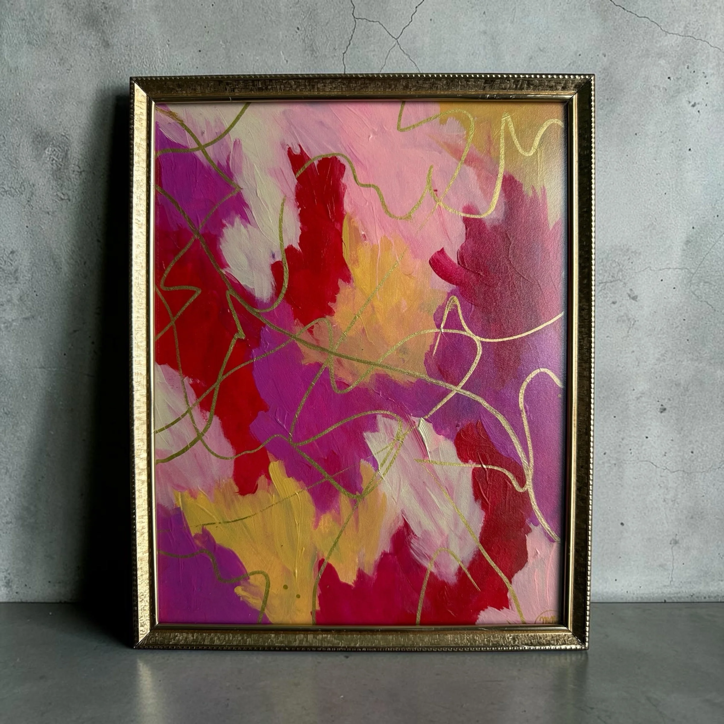 Framed Original Painting - Crush Forever