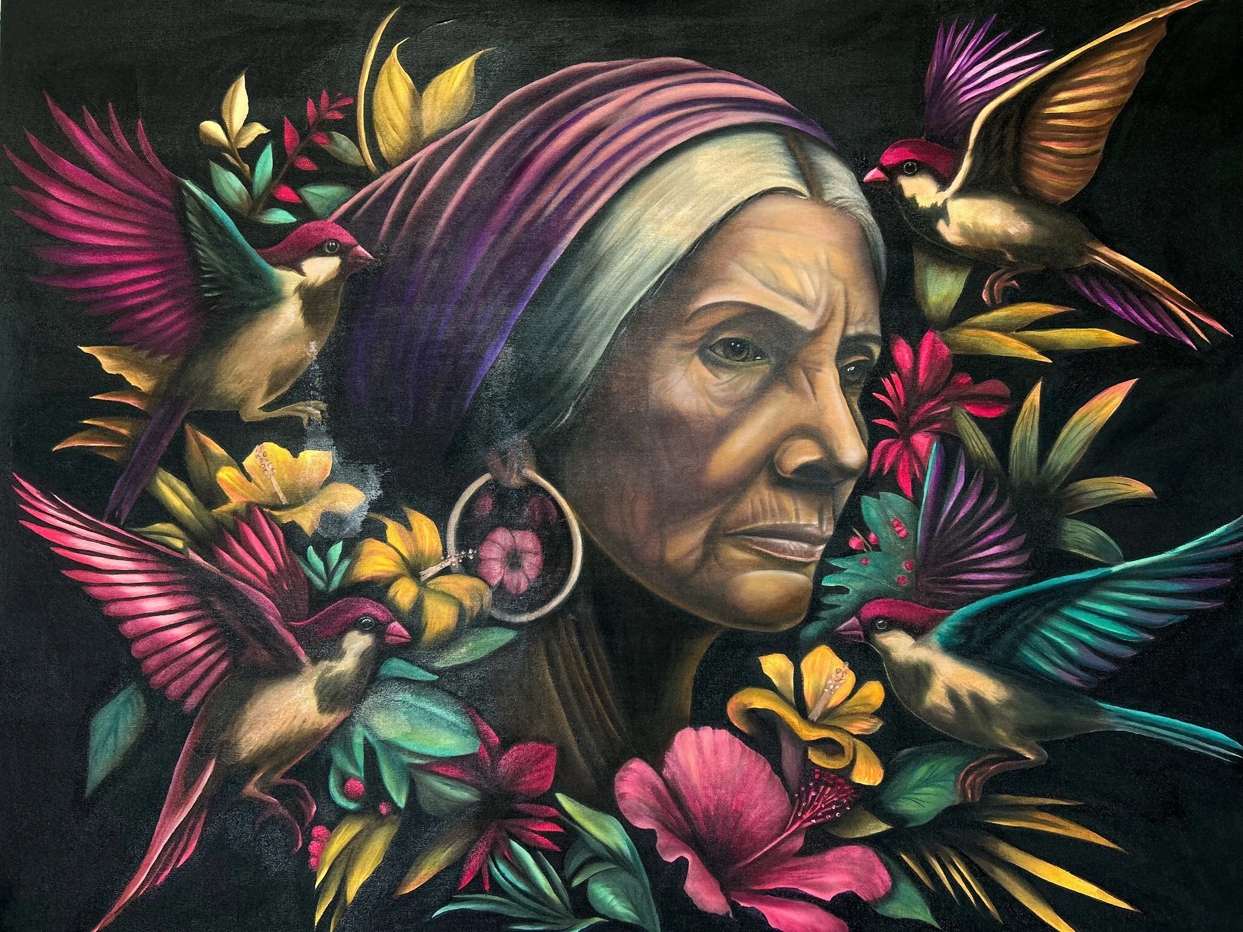 Reflejos De Experiencia
2024
Oil and Acrylics on Canvas
48 x 36 (121 x 91cm)