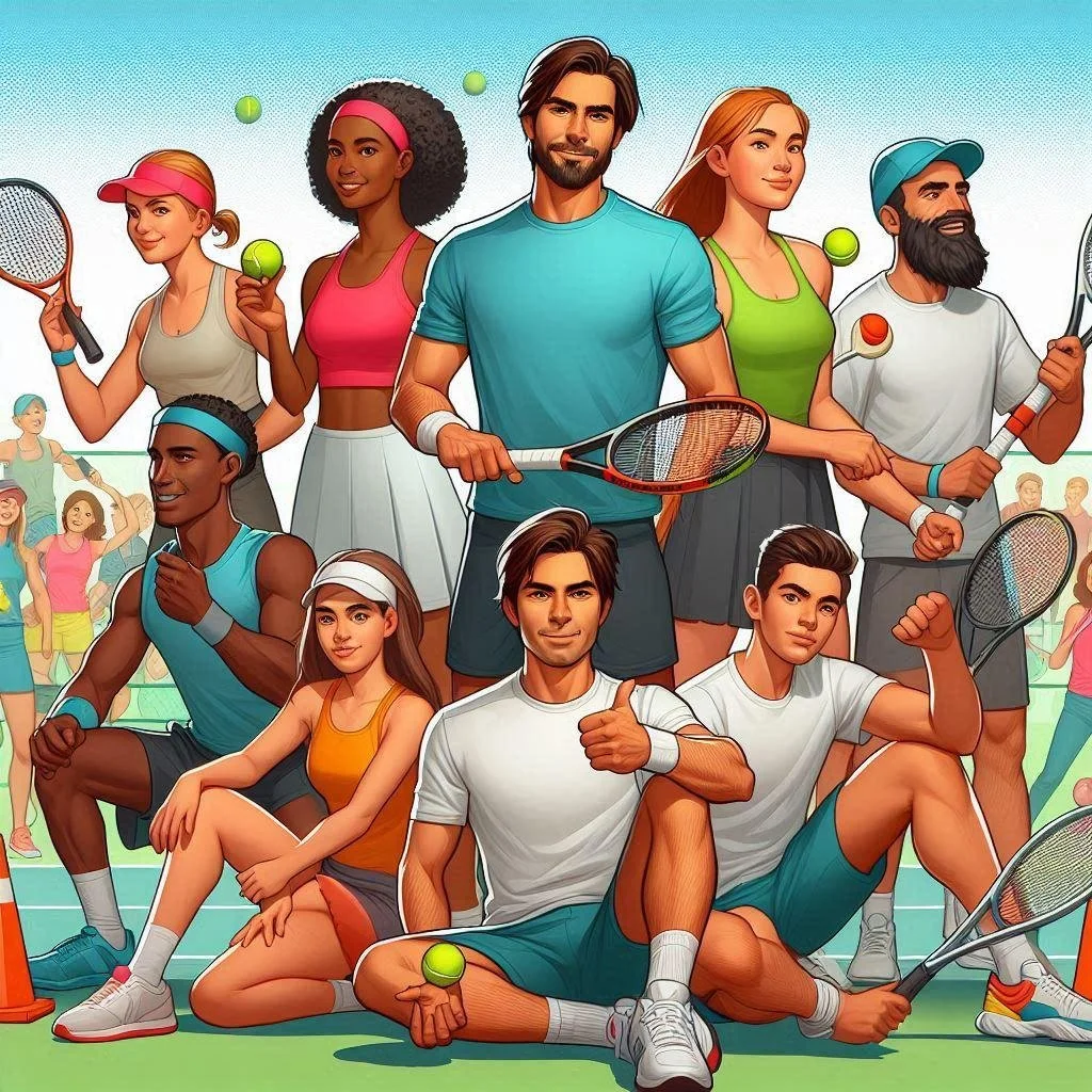 Adult Group Tennis Session.