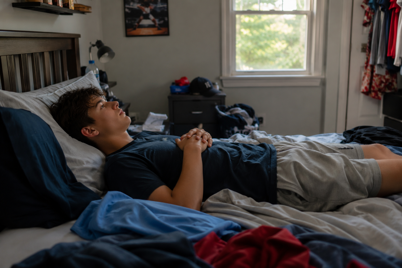 Teen showing withdrawal and low mood, a common sign of back-to-school anxiety in Fairfield, NJ