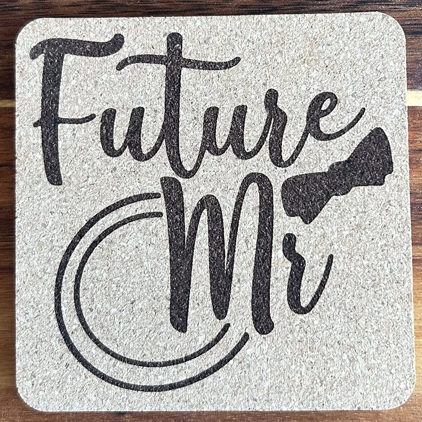 Future Mr Natural Cork Coaster – 4” Square, 0.23” Thick