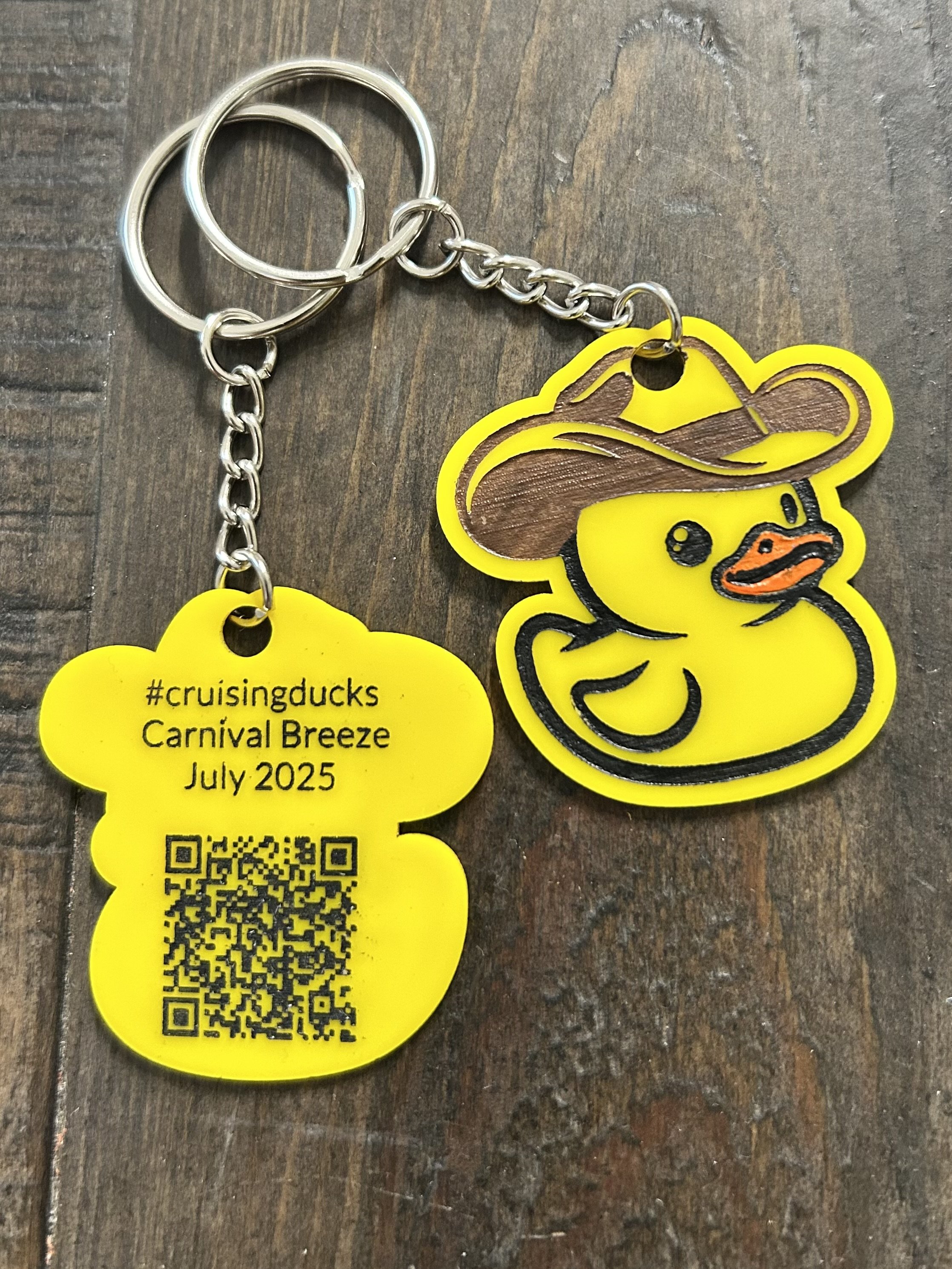 🐤 "Yeehaw Quackers™" Cowboy Duck Keychain