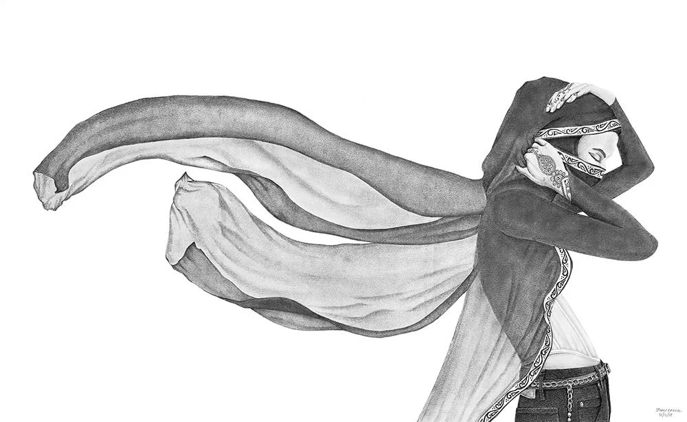 A Smile from a Veil (Drawing) 