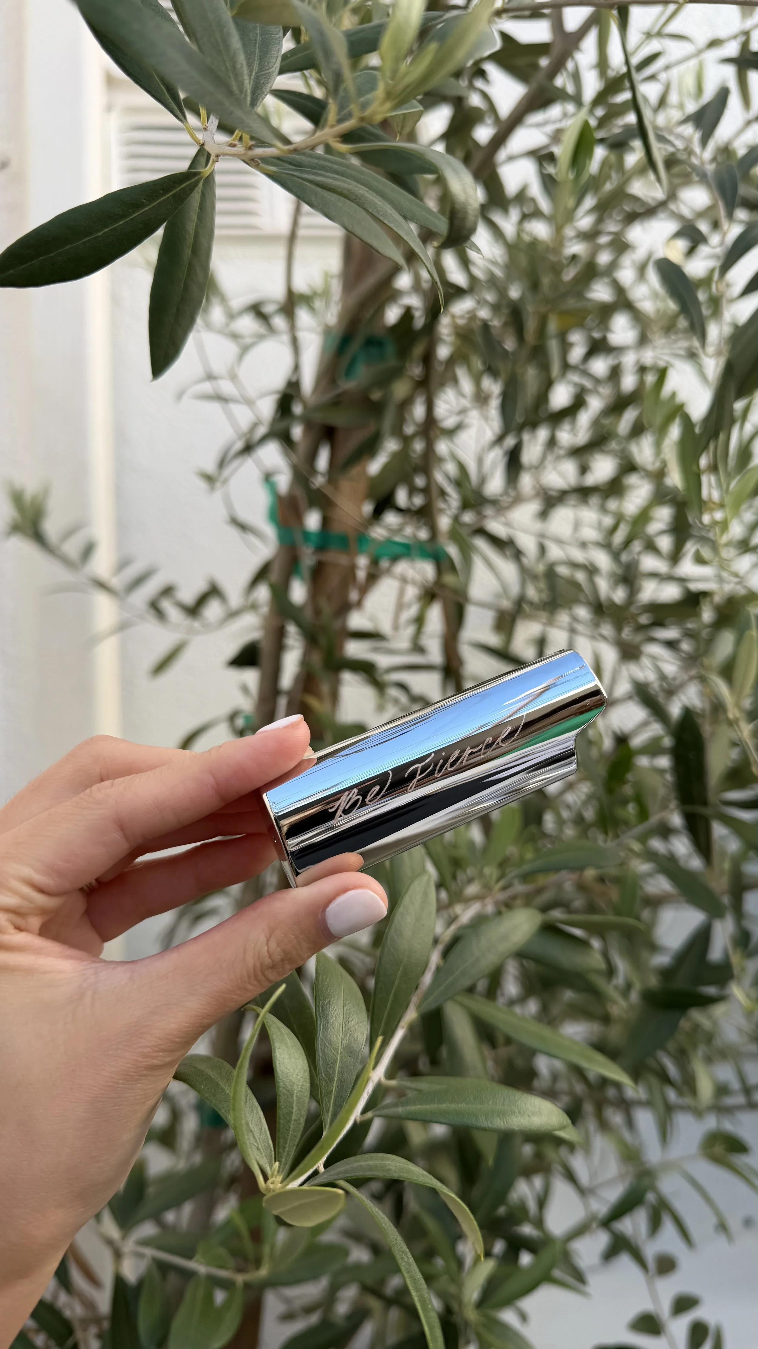 AFRM retail pop up launch event in Venice, CA - custom engraved lighter cases for guests 