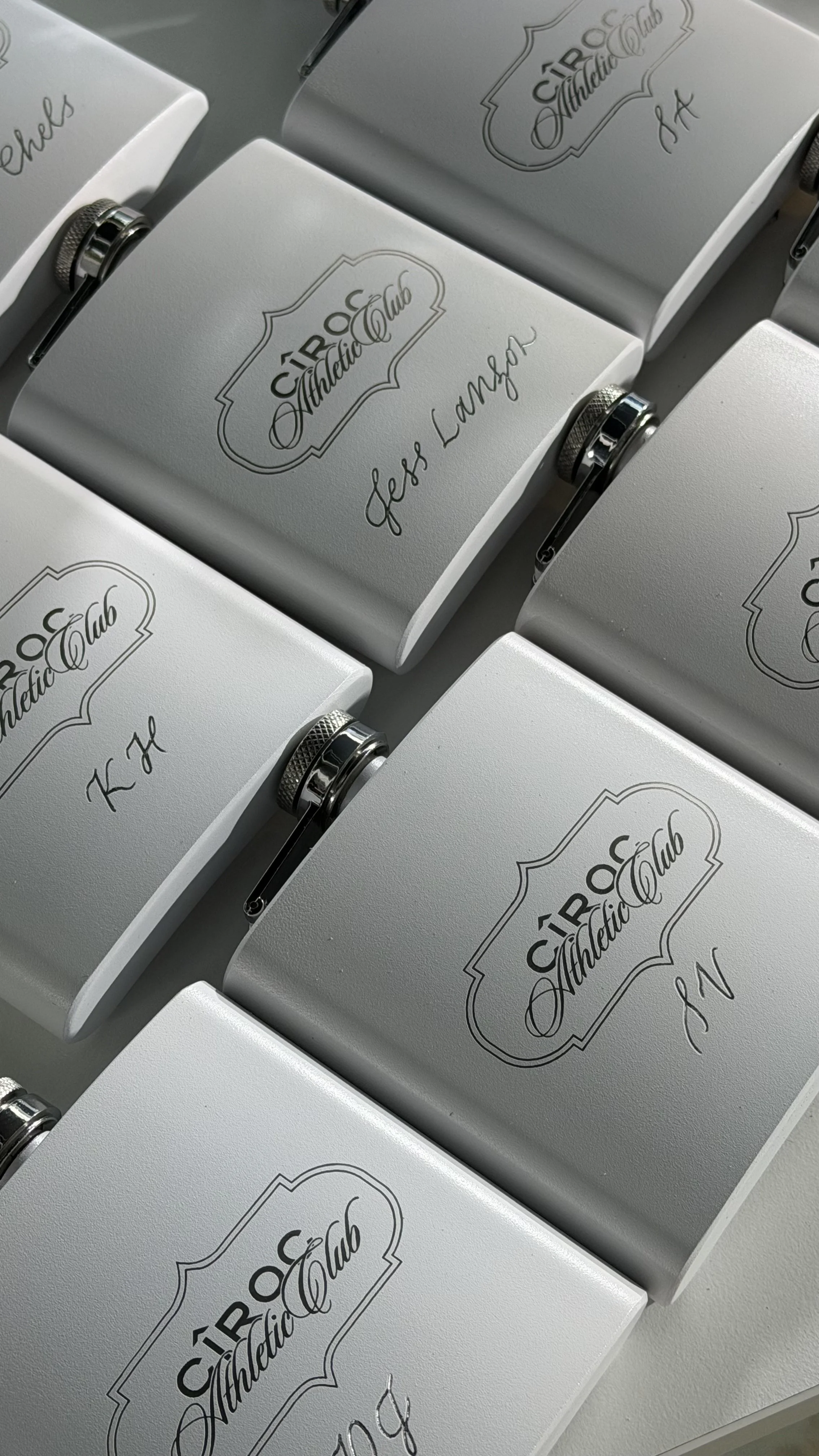 Ciroc Athletic Club engraved flasks for guests at the YPO Fest in Hollywood, CA
