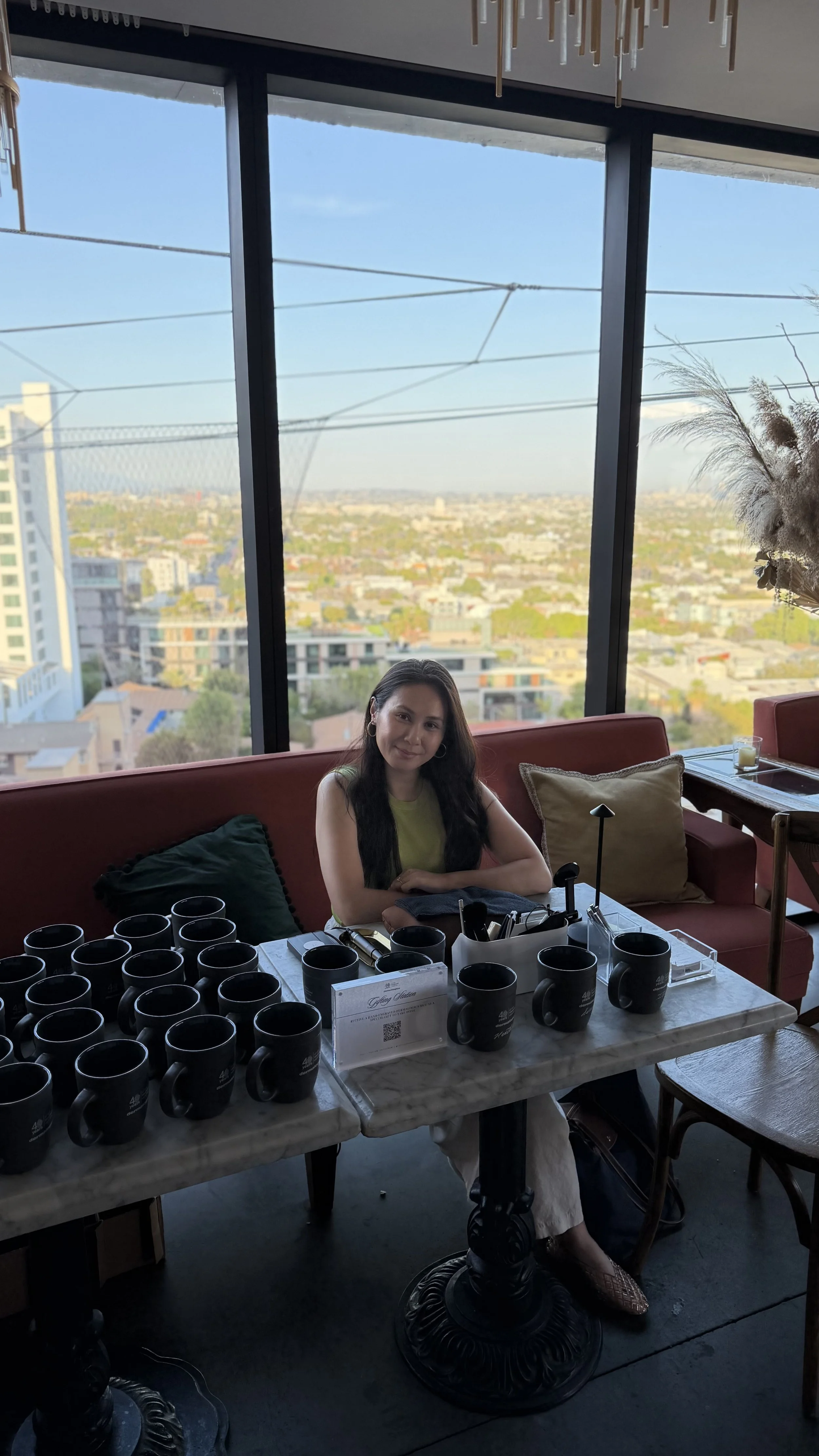 Mug engraving for Dermalogica's 40th anniversary event - Hollywood, CA