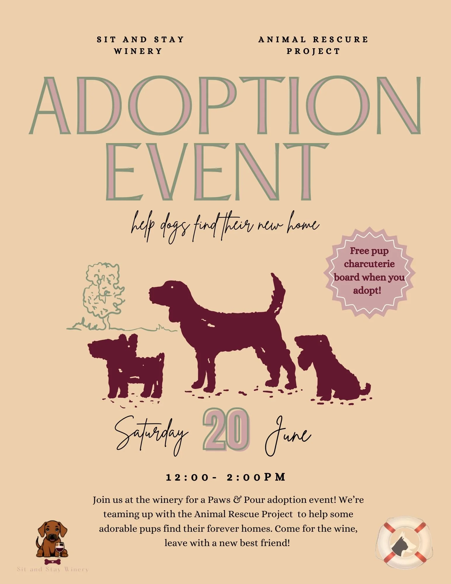 Pours & Paws! Pet adoption event