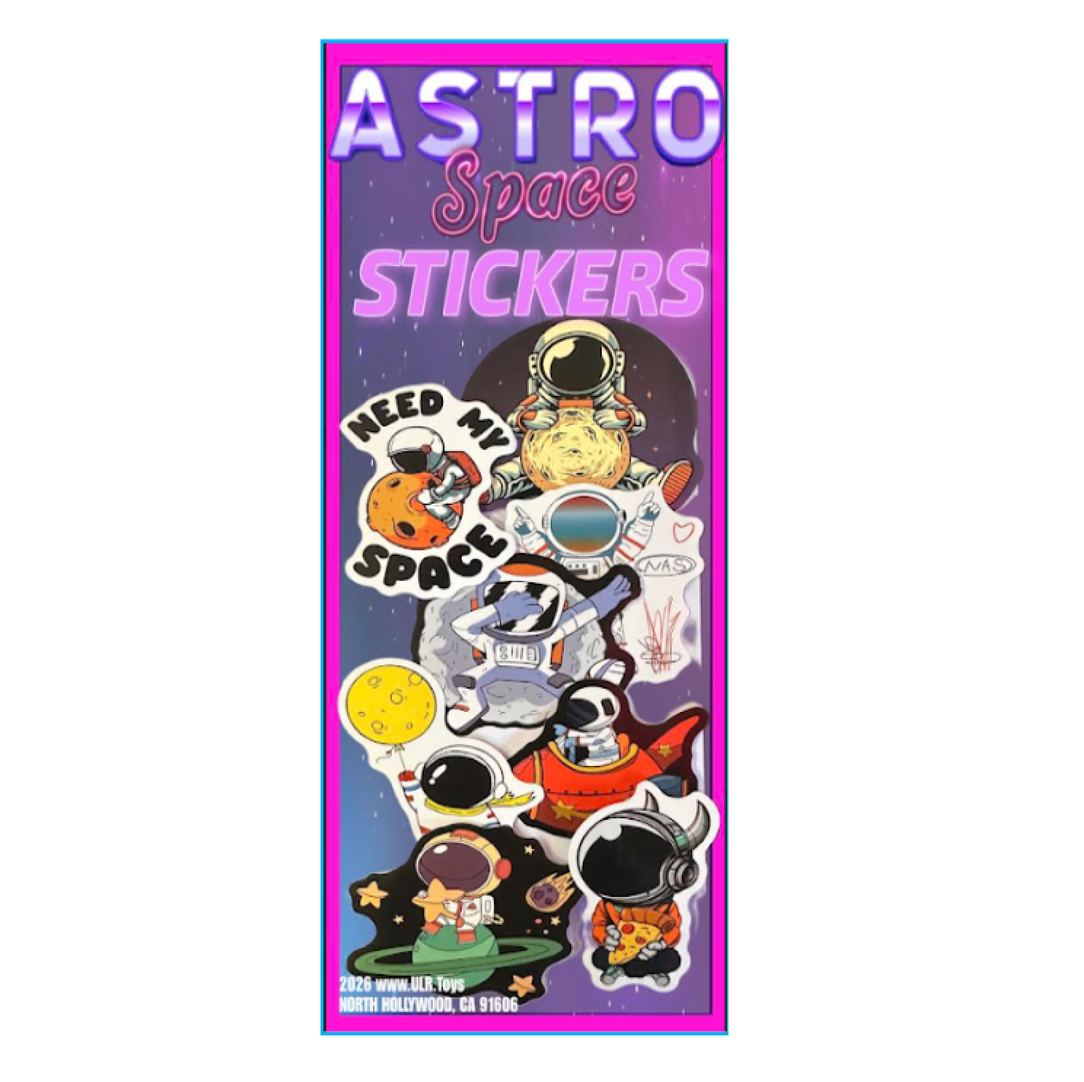 Astro Space Stickers (NEW) | 300 PCS / BOX ▪ $0.133 EA | ItemID: ASTRFOL