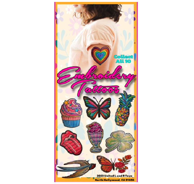 Embroidery Tattoos 300 PCS/ BOX 0.11 EA ITEM ID: EMTAFOL