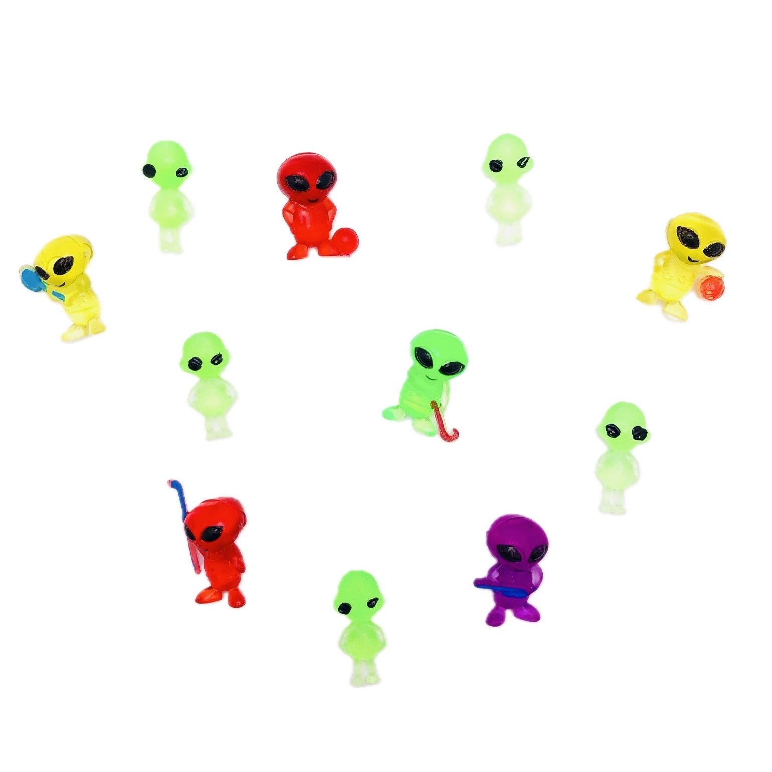 Mini Aliens and Glow-in-The-Dark Aliens | 250 PC / BAG ▪ $0.12 EA | Item ID: MIALCV