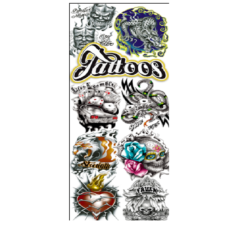 Urban Tattoos 300 pcs per box 0.16 EA ITEM ID: URTAFOL