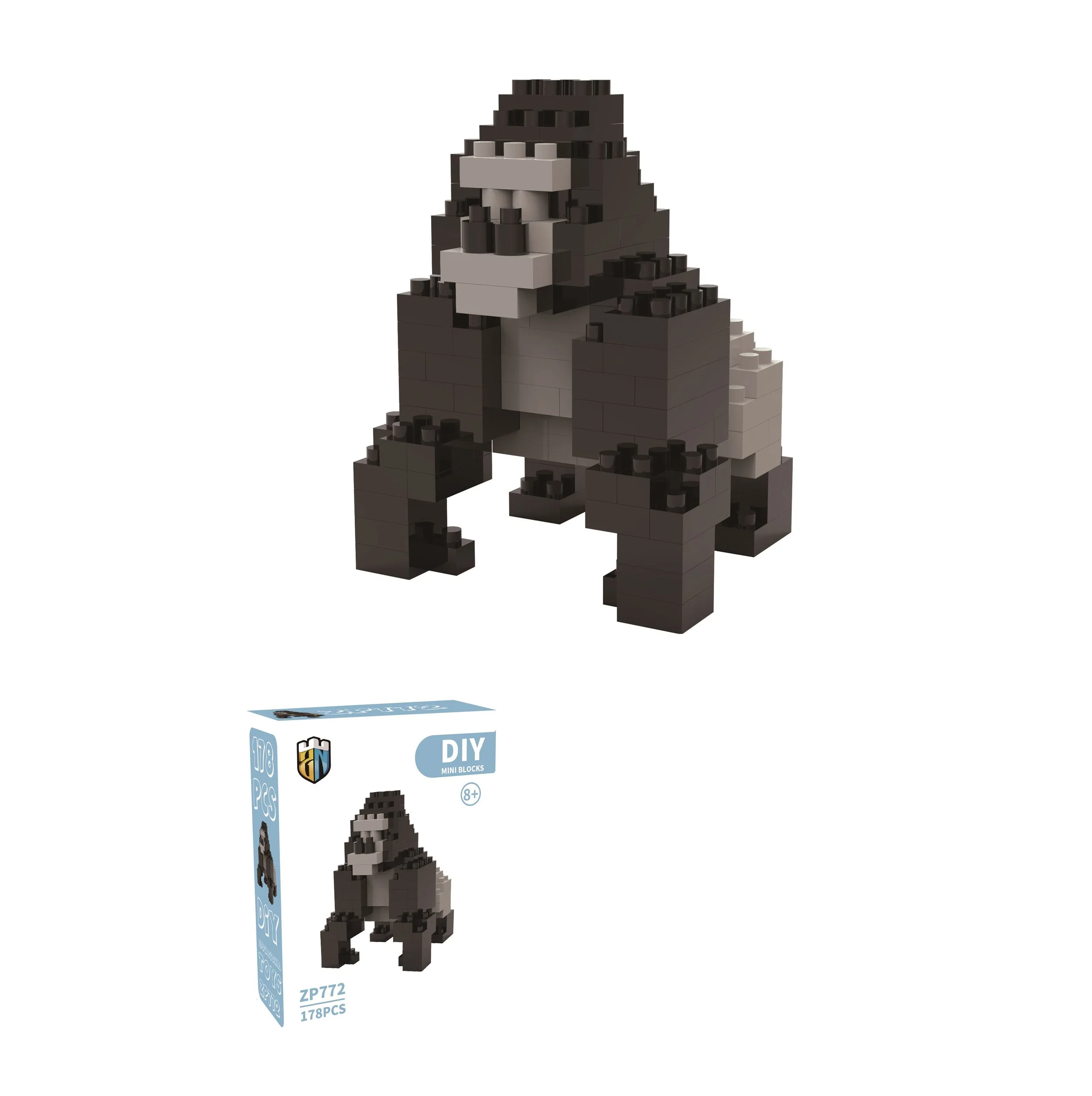 DIY Gorilla Micro Building Blocks 178 Pcs | Sold by the Piece | ItemID: OC1086473