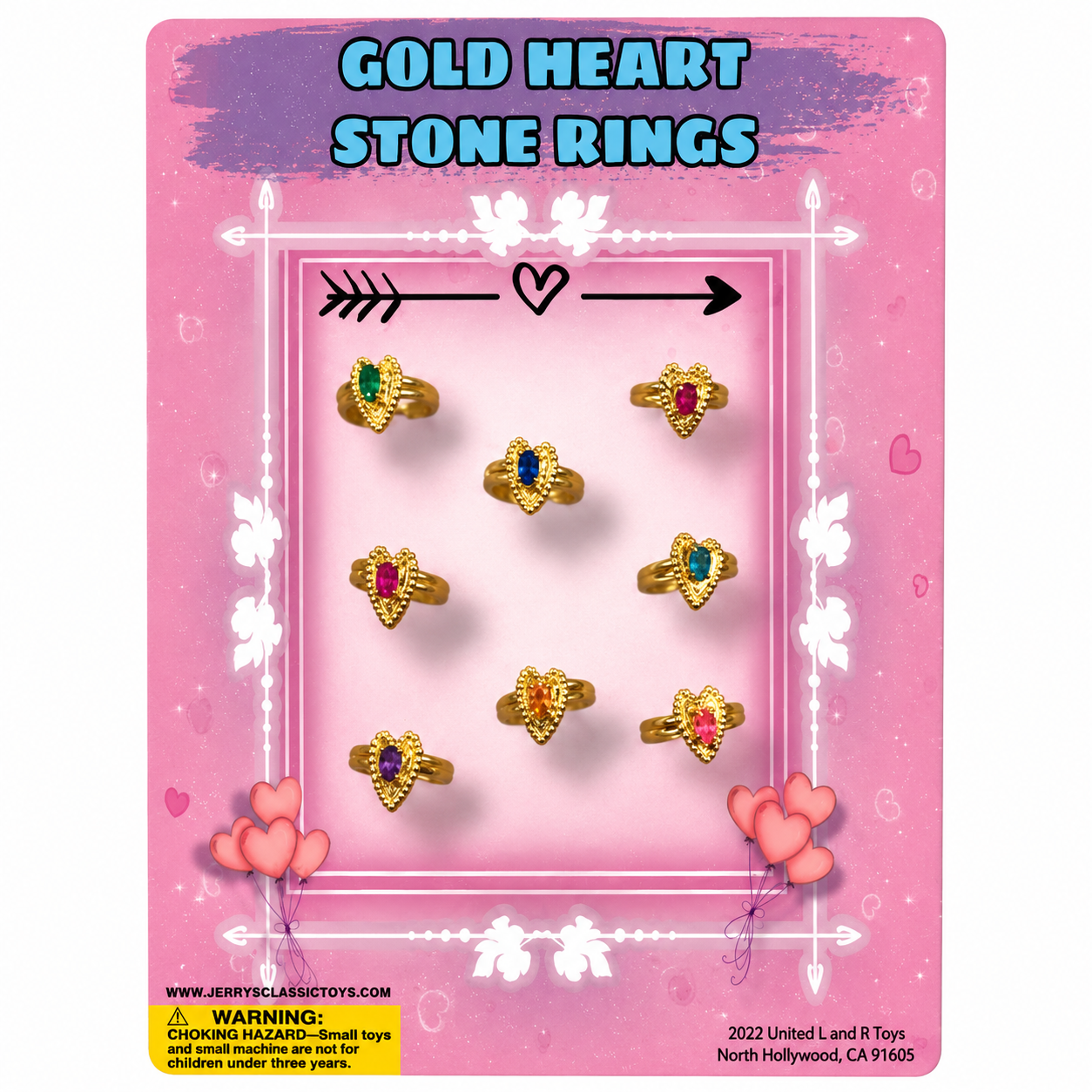 Gold Heart Rings Display Card | Item ID: GOHEDV