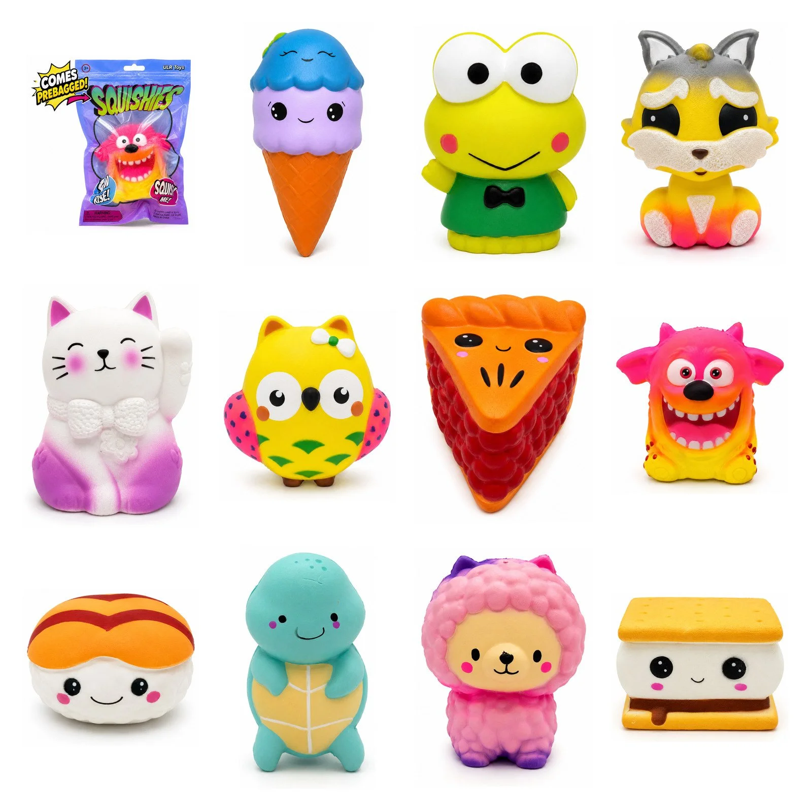 Slow Rise Squishies Mix 6-8in | 144 PCS / CASE ▪ $1.95 EA | Item ID: 1GSQUISH