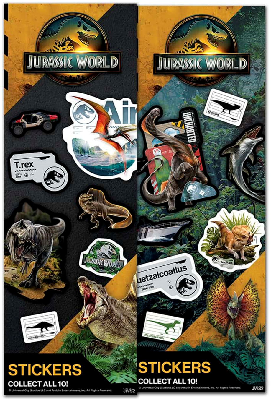 Jurassic World Series #2 Stickers | 300 PCS / BOX ▪ $0.16 EA | ITEM ID: JUW2FOL