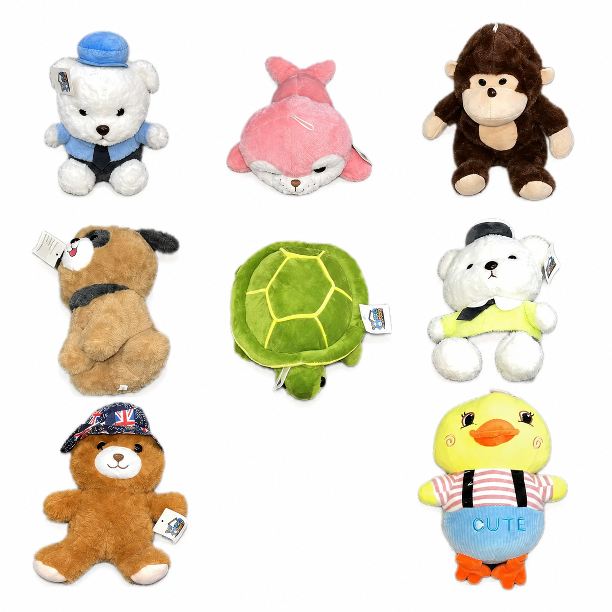 Medium Generic Plush 9-12in Mix #3 | 120 pcs / case | ~$3.00 EA | Item ID: 2GMEDMIX-3