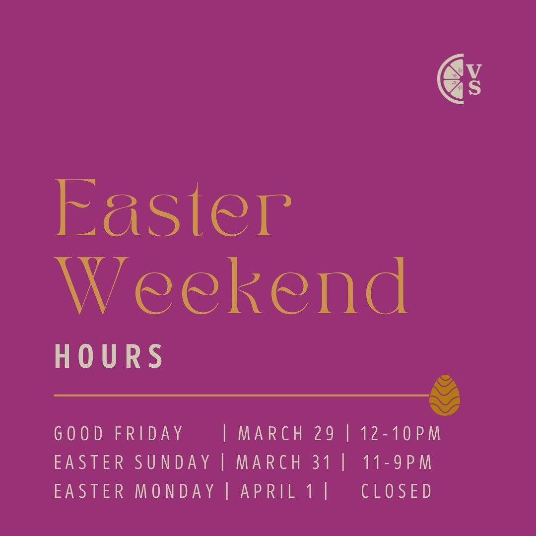 We have already been getting inquiries about our hours for Easter weekend 🐰💐

We are happy to say we will be operating with our REGULAR business hours all weekend long! (and closed on Monday, as always ;)

Make your reservation for Easter brunch on