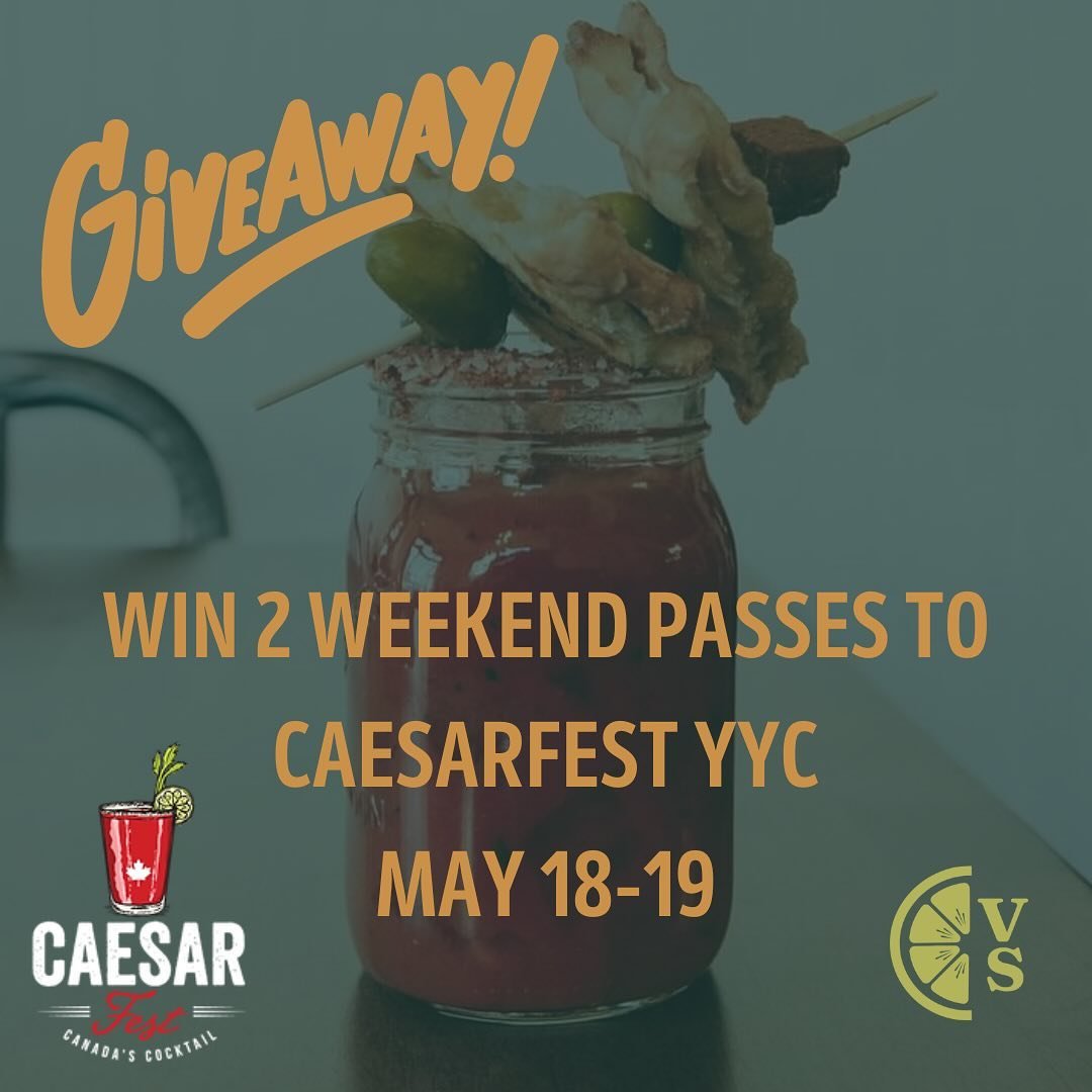 Giveaway! 🍅

WIN 2 weekend passes to @yycaesarfest on May Long Weekend! Find us at the only festival in Canada celebrating all things CAESARS. We&rsquo;ll be offering samples of our housemade Caesar&rsquo;s, as well as some snacks and other beverage