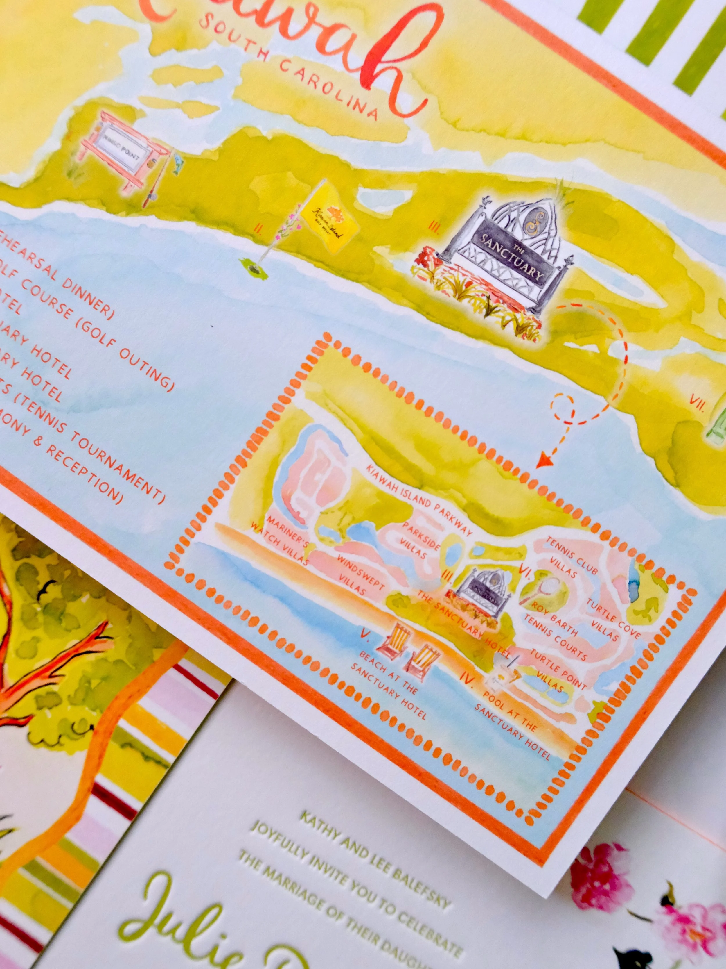 Sunny snippets from J&amp;M&rsquo;s fun &amp; funky invite suite - happy anniversary you two! 🐊🧡🐊🪩

@emmaiveyevents 
@juliebalefsky