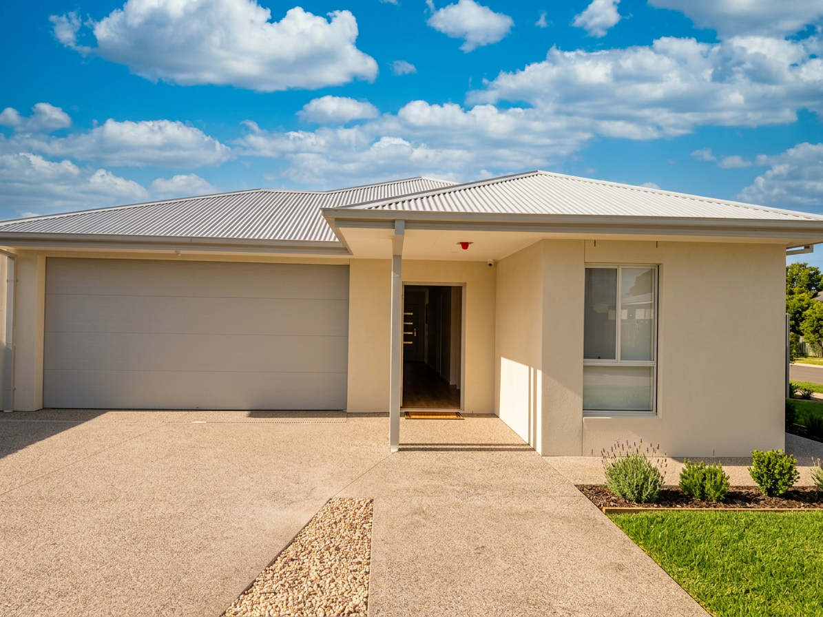 Output_an_image_of_the_provided_house_exterior_professionally_enhanced_for_a_real_estate_listing._Improve_lighting_and_brightness_enhance_the_blue_sky_with_soft_clouds_clean_up_the_driveway_and_walkway_remove_the_construction_sign_from_the_.png