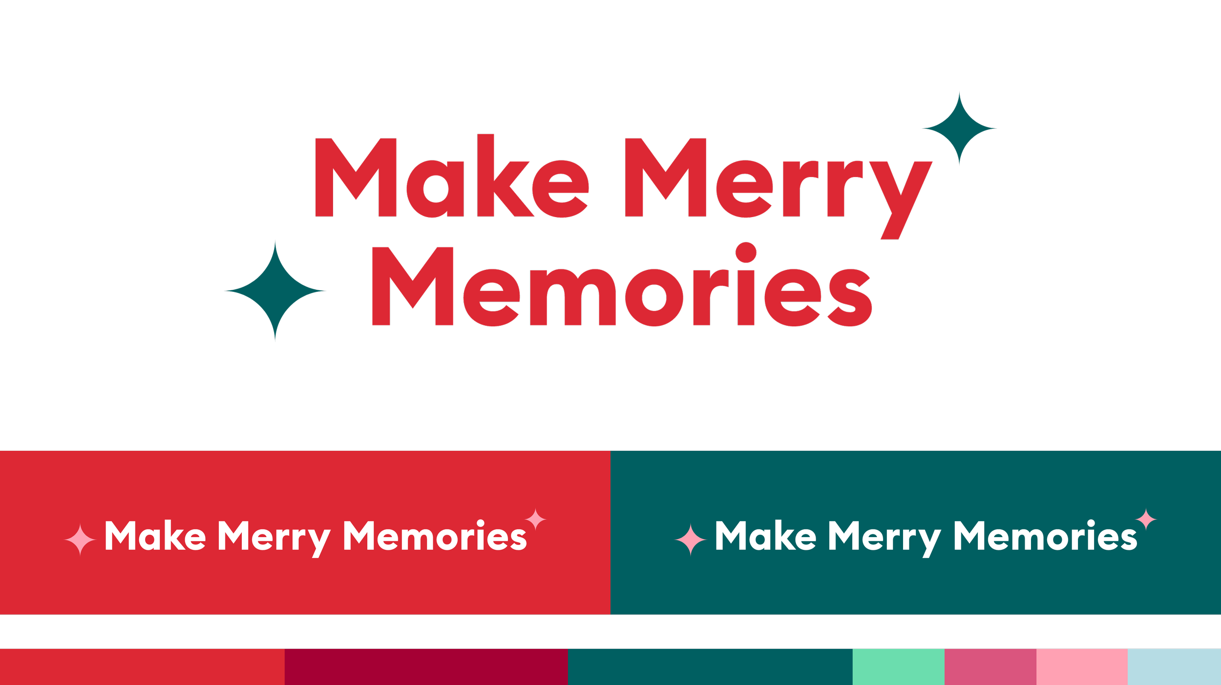 Make Merry Memories lockups and color palette