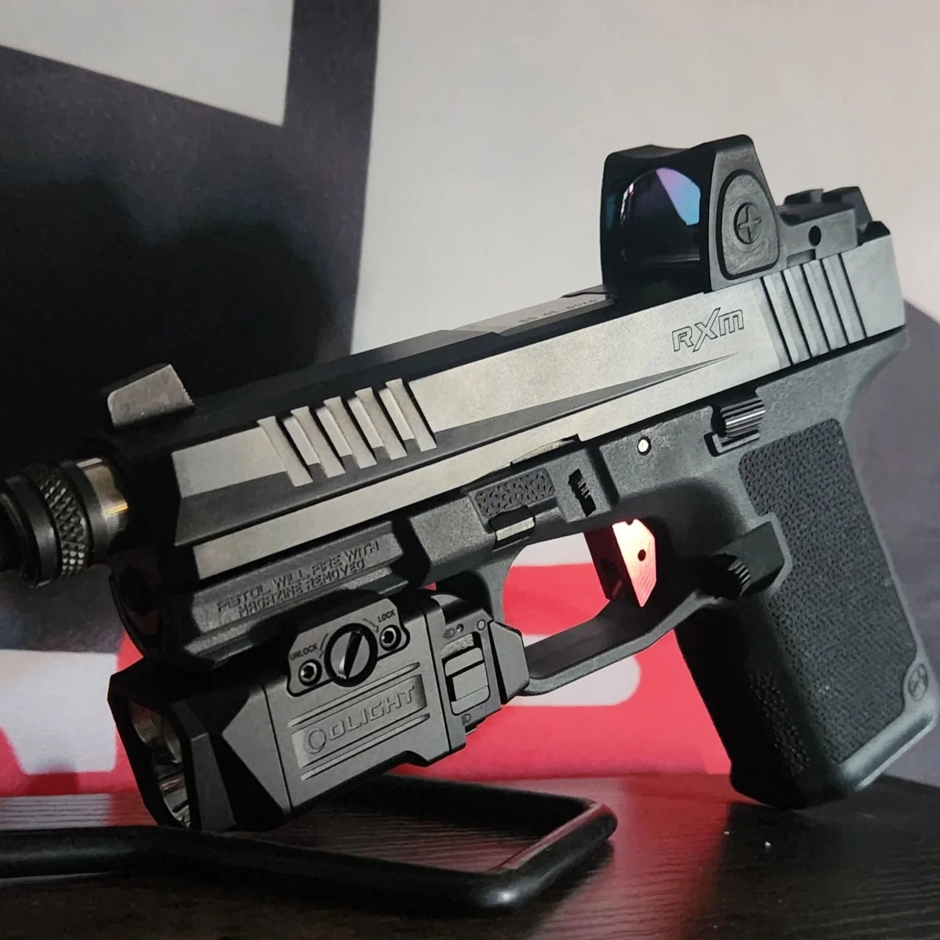 Trijicon RMR mounted to a Ruger RXM