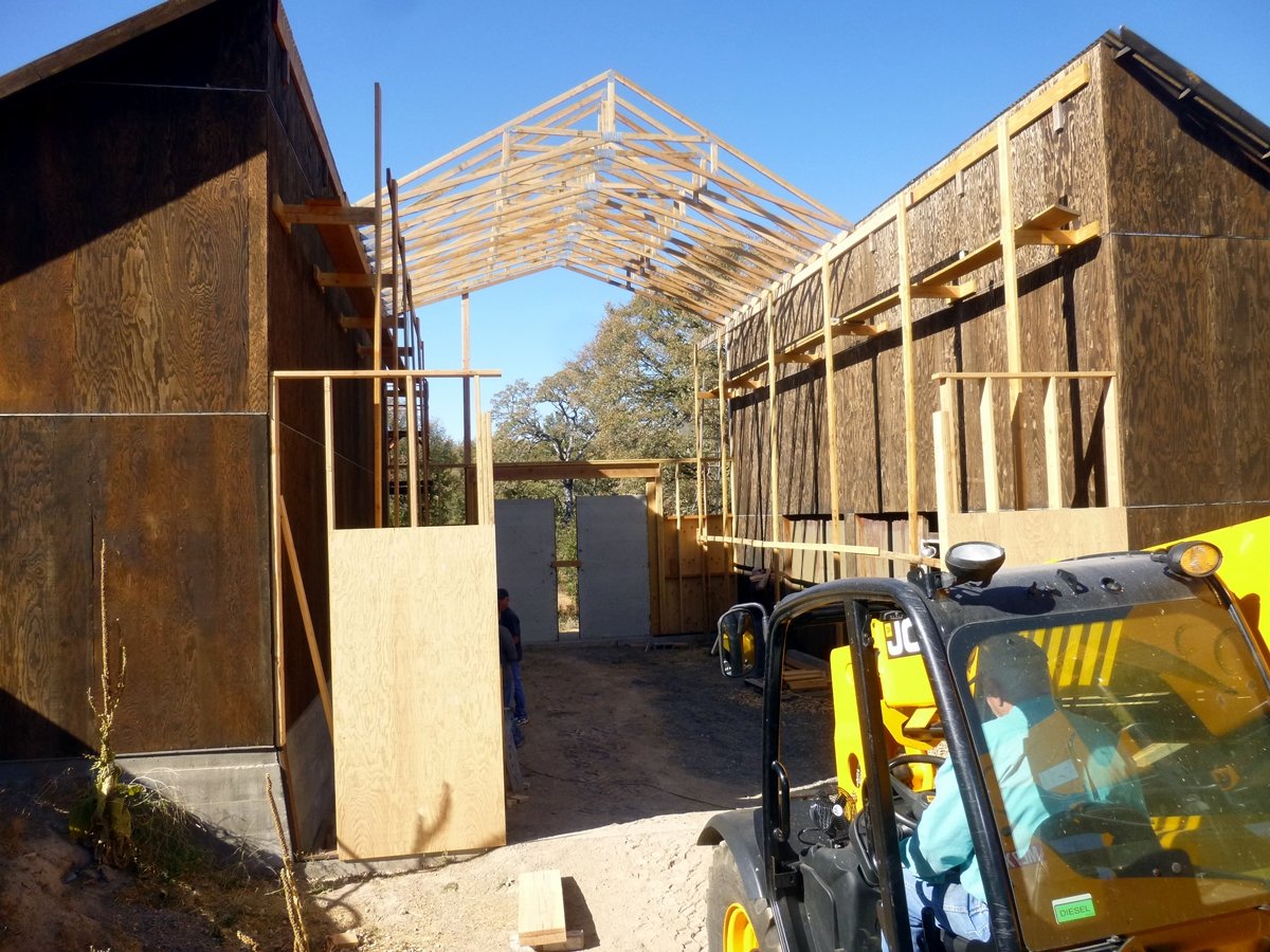 Blacksmith barn construction.