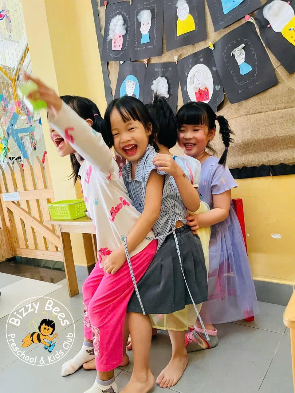children laughing while engaging in a pretend game, perfect for imagination and communication skills
