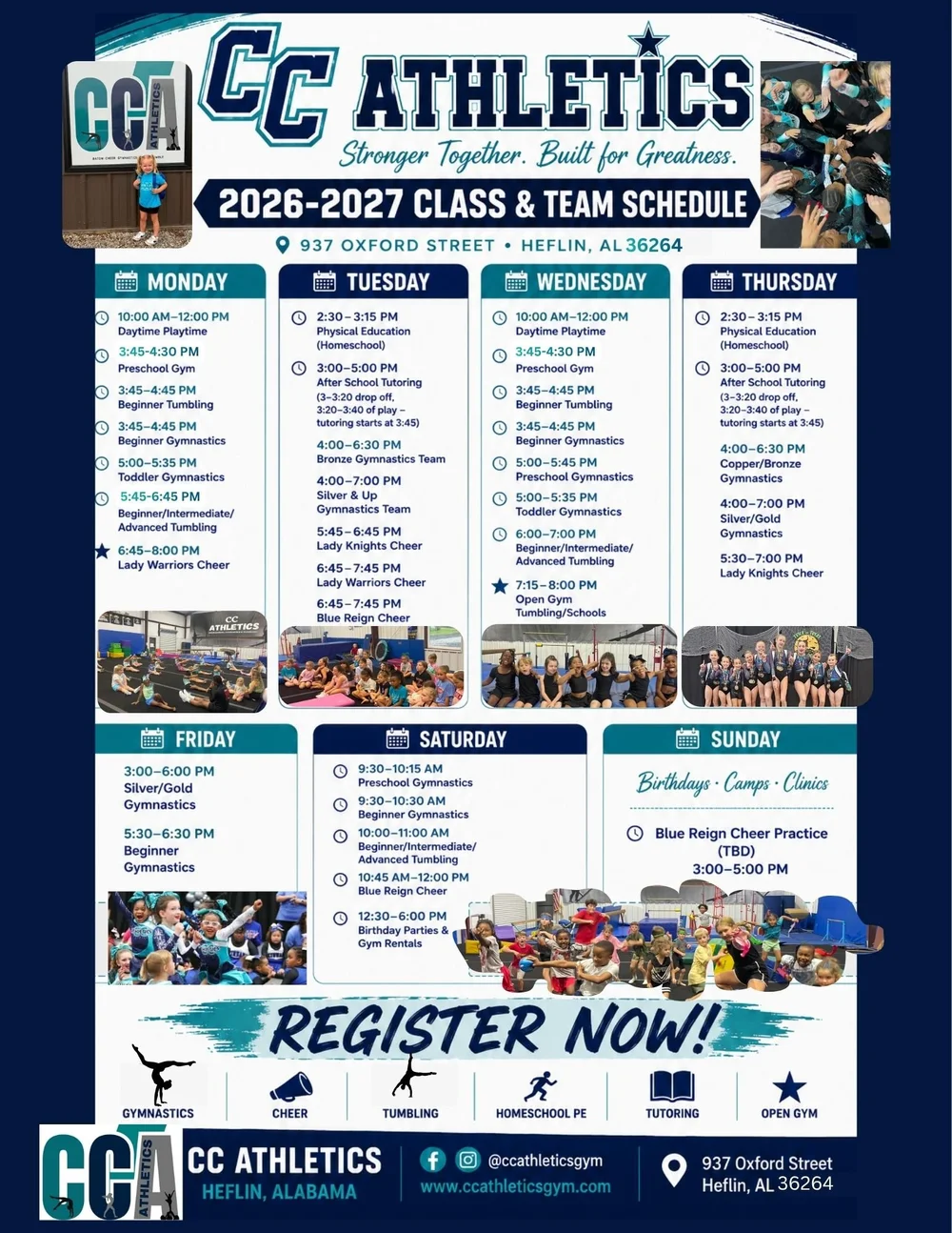 REGISTER FOR CLASSES | Join Our Classes Today - Enroll Now — CC Athletics