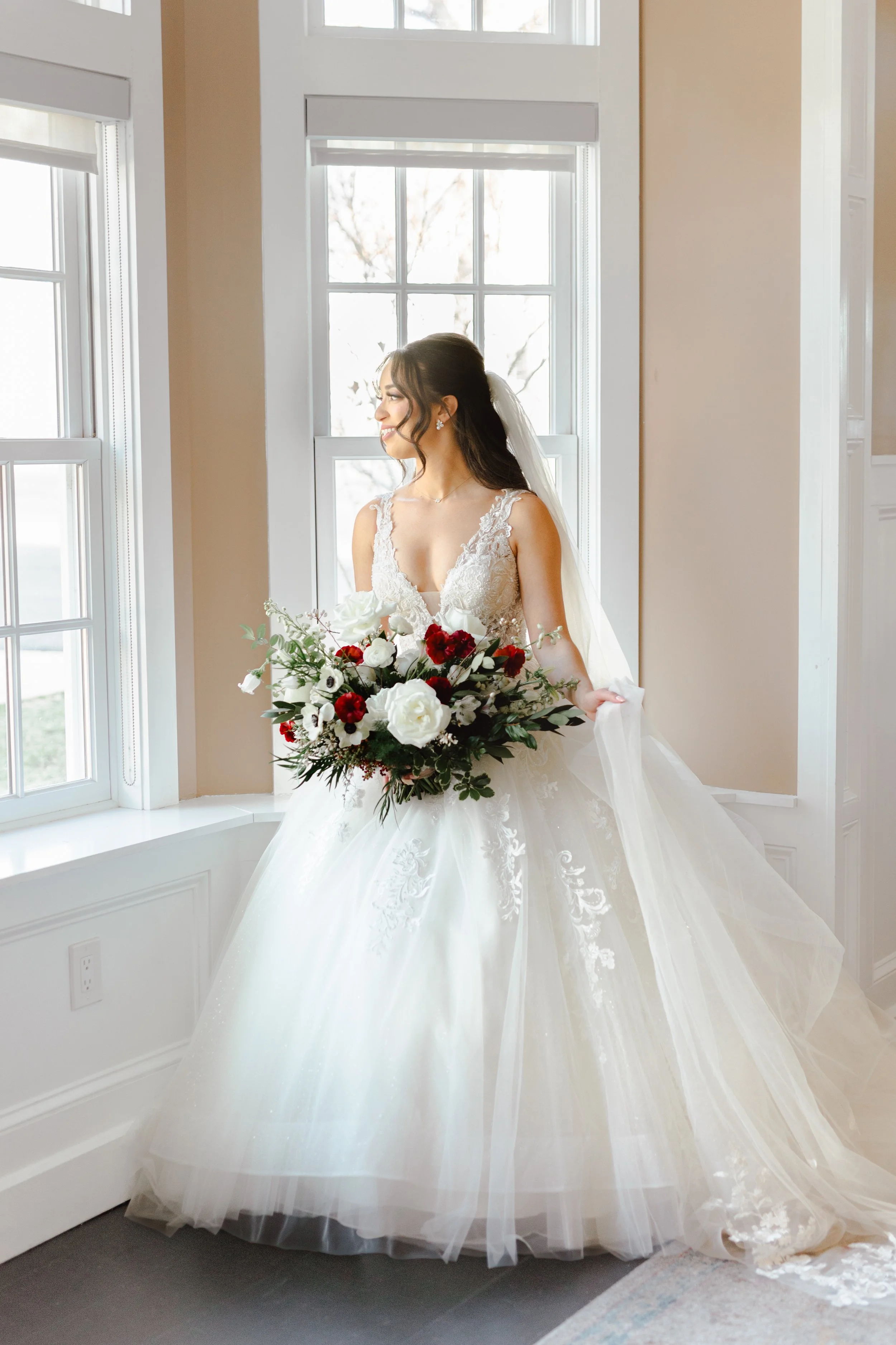 Romantic Red Wedding Blooms