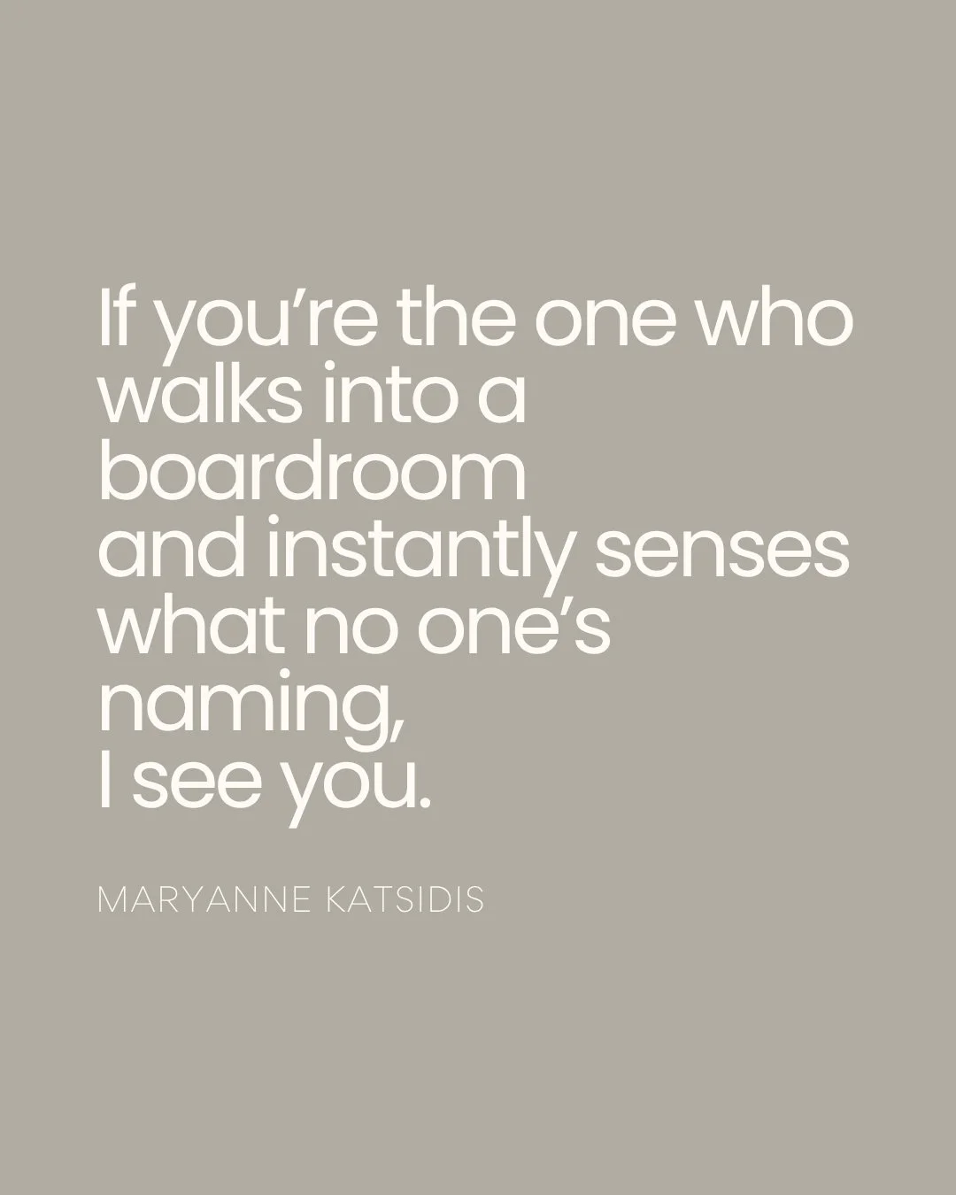If you’re the one who walks into a boardroom and instantly senses what no one’s naming, I see you.
If you’re the one who absorbs the tension before the slides go up, I see you.
It’s not in your job description. But your