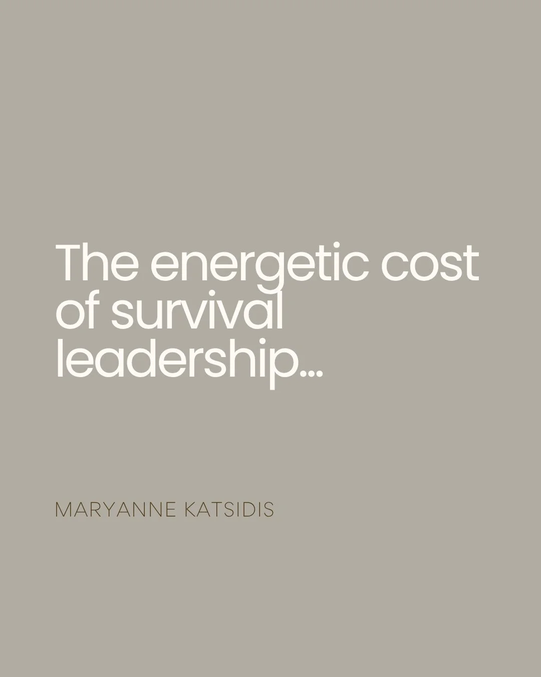 Most CEOs think they&rsquo;re dealing with cost pressures, tax, payroll, compliance, all of it,  but the truth is, the heaviest cost is energetic.⁣
⁣
It&rsquo;s the cost of running the business from a nervous system that never really switches off.⁣
T