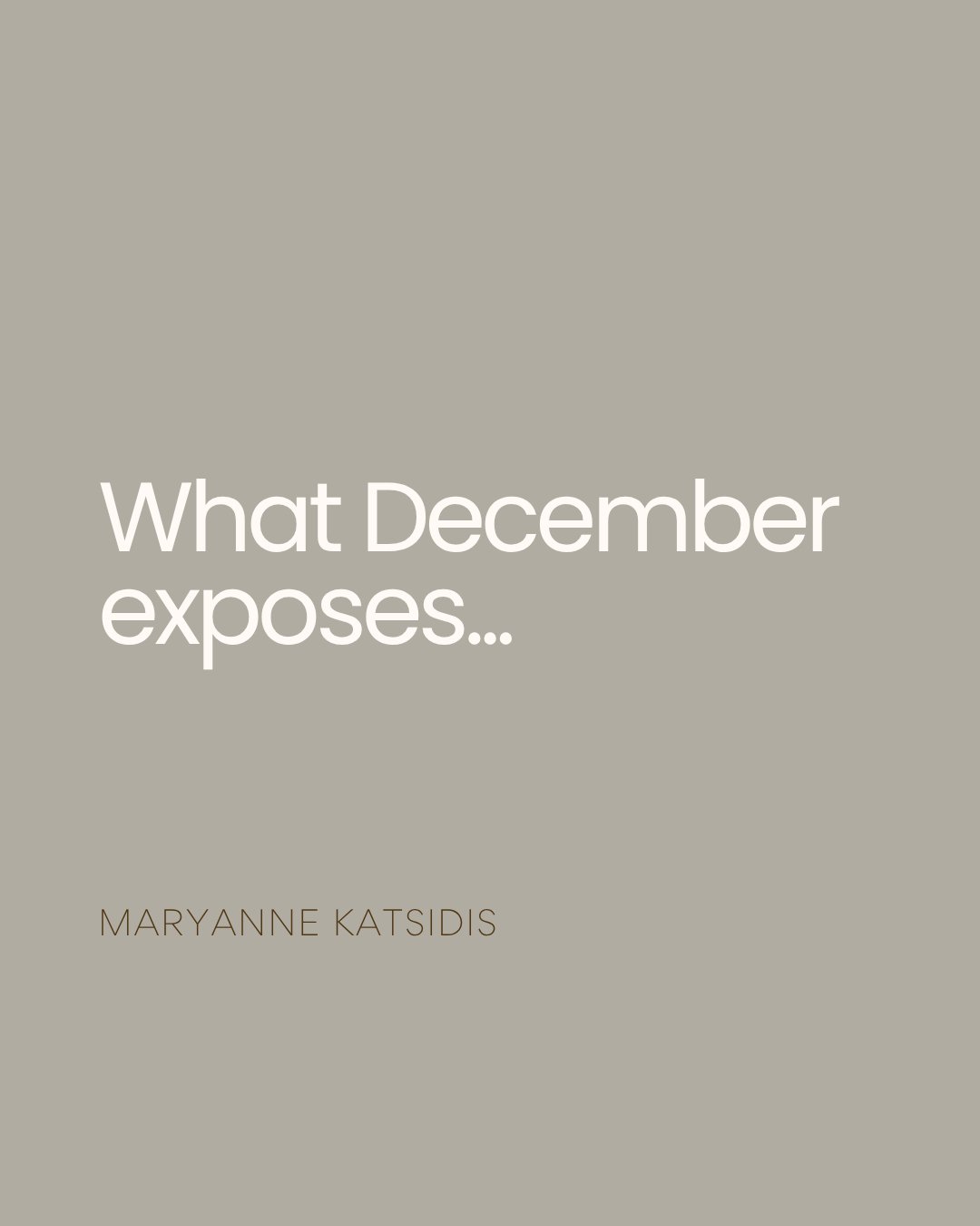 December has a way of clarifying things.⁣
The pace steadies and the noise drops. 

What&rsquo;s left is the truth most leaders don&rsquo;t give themselves time to hear.⁣
⁣
Each year, I ask my clients one question, direct, simple, and confronting in t