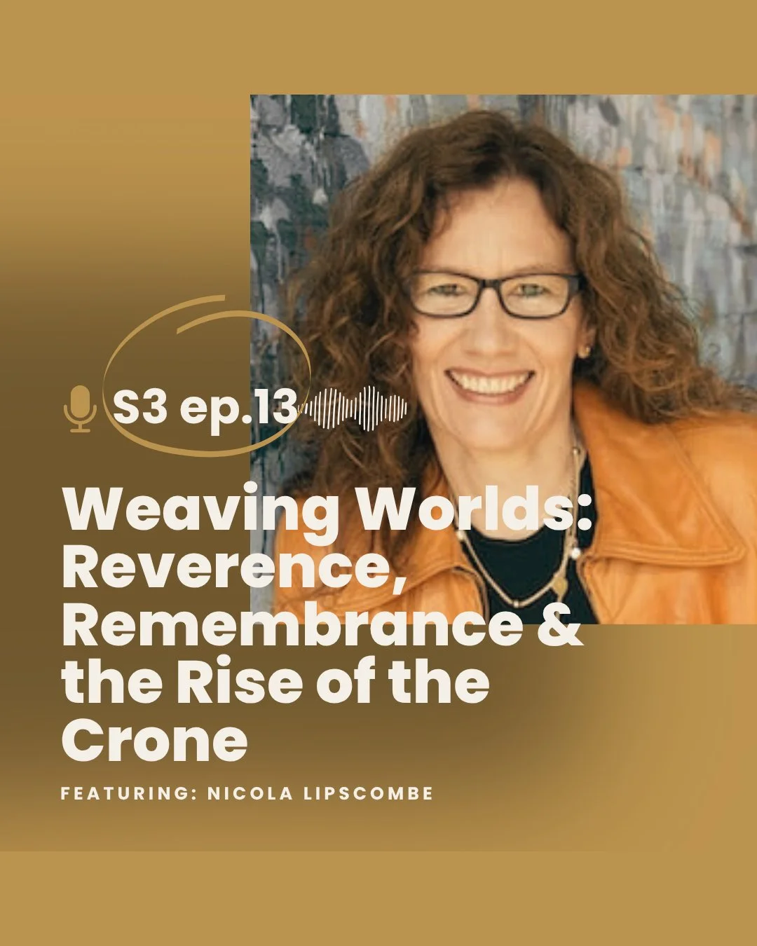 New Podcast Alert!⁣
"Weaving Worlds: Reverence, Remembrance &amp; the Rise of the Crone" with Nicola Lipscombe ⁣
⁣
What does it mean to lead from reverence?⁣
To reclaim the Crone as a powerful archetype, not of decline, but of deep emergenc
