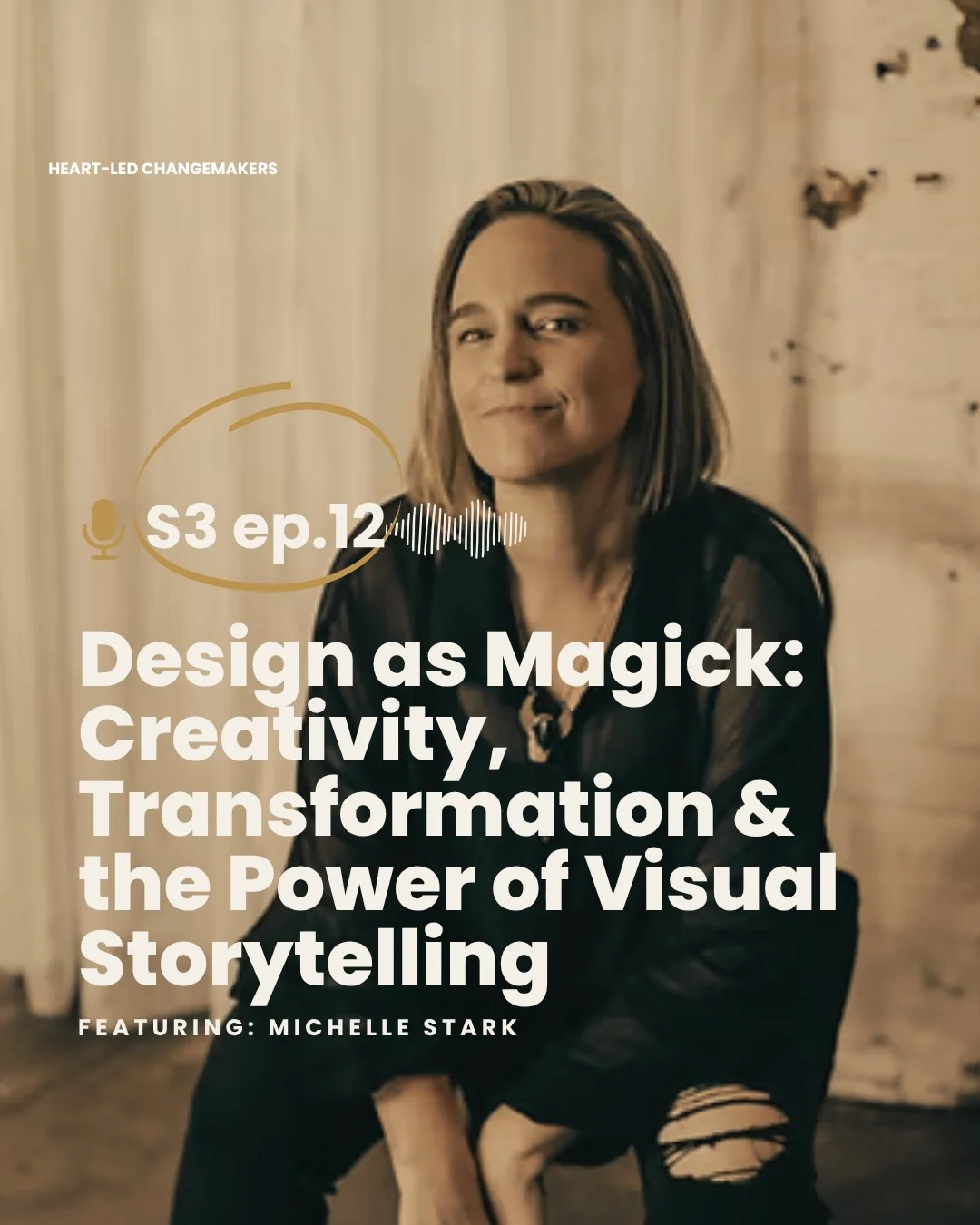 ✨ New Episode Alert! 🎙️ ⁣
⁣
We&rsquo;re diving into the mystical side of creativity with the incredible Michelle Stark (@aleph.studio) on this week&rsquo;s episode of the Heart-Led Changemakers podcast!⁣
⁣
Michelle is a designer, creativity coach, a