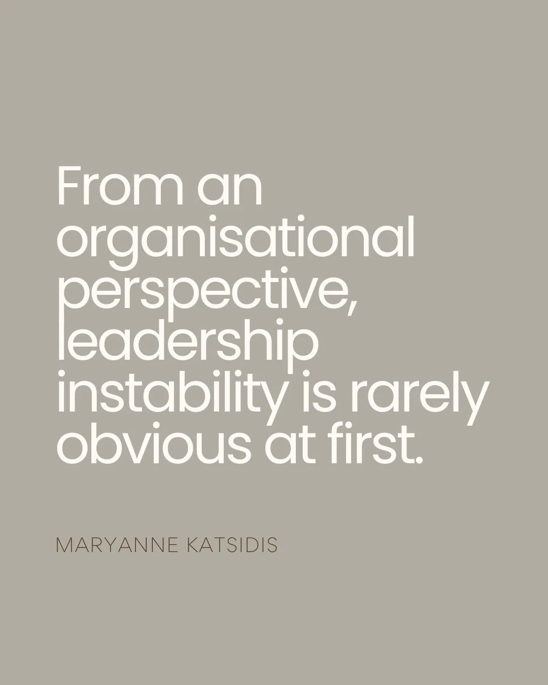 Leadership instability often shows up while things are still working, people keep delivering and from the outside, everything looks fine... sometimes for a long time.⁣
⁣
What I usually notice first is the tone in the environment. Something shifts, tr