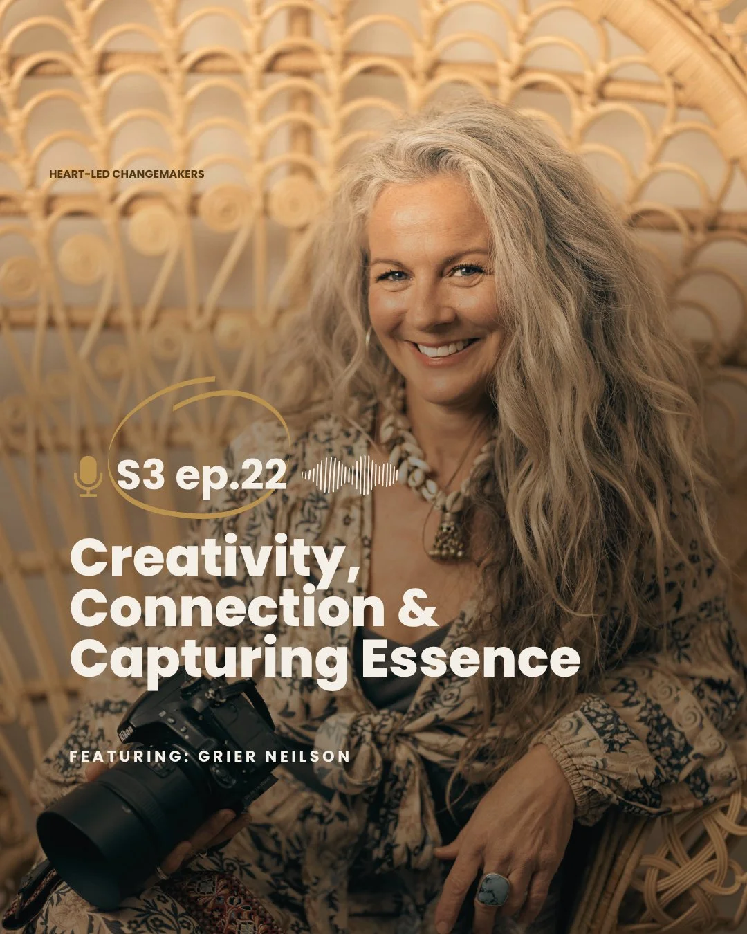 ✨ NEW EPISODE ✨⁣
Creativity, Connection &amp; Capturing Essence with Grier Neilson⁣
⁣
What if the most beautiful thing you could ever create&hellip; was presence?⁣
⁣
In this episode of Heart-Led Changemakers, I sit down with Grier Neilson, founder of