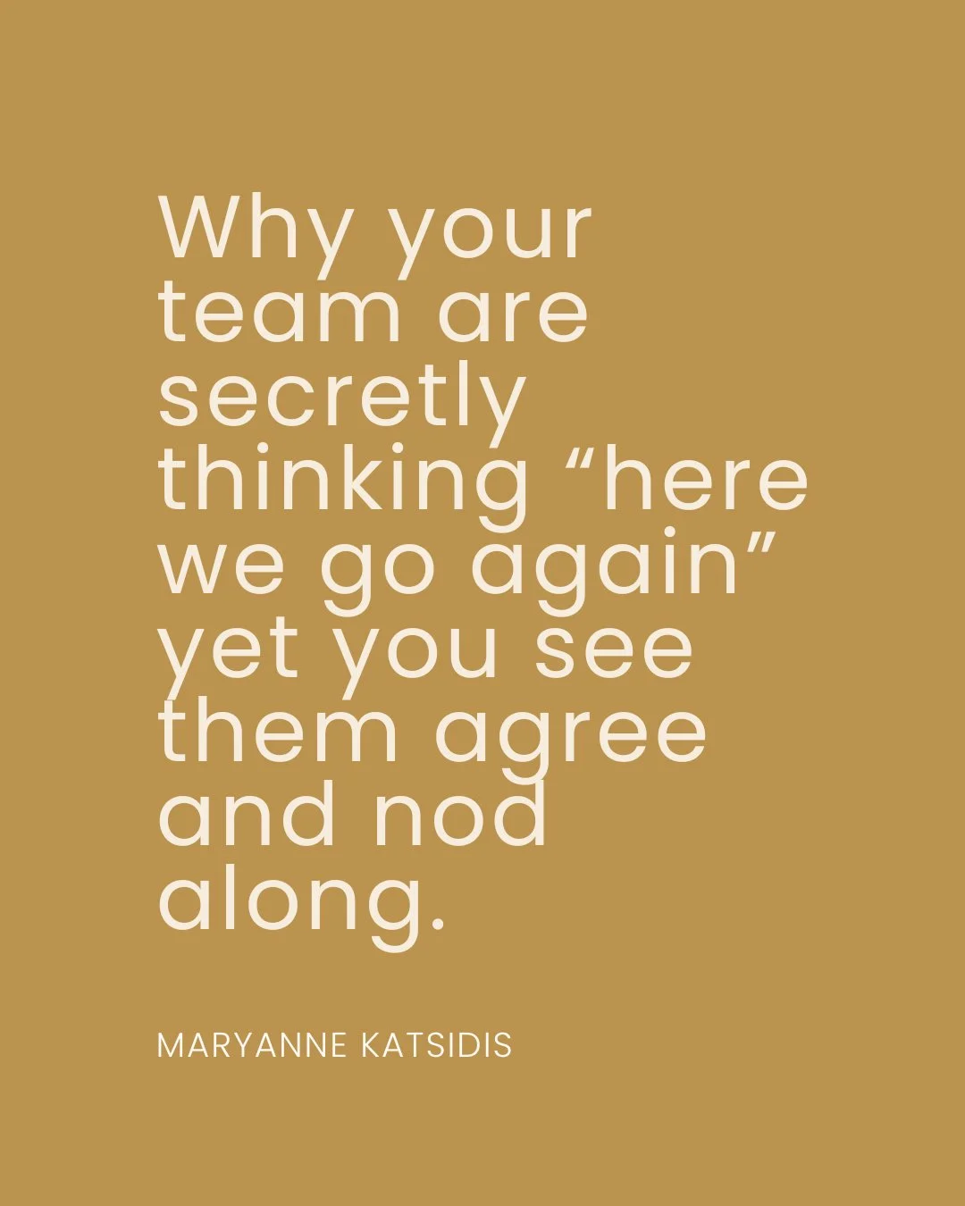 I see this pattern more often than leaders realise.⁣
⁣
You say we&rsquo;re bringing in a performance coach to help strengthen the team and meet targets.⁣
⁣
They hear something different and internally they think "here we go again!"⁣
"W