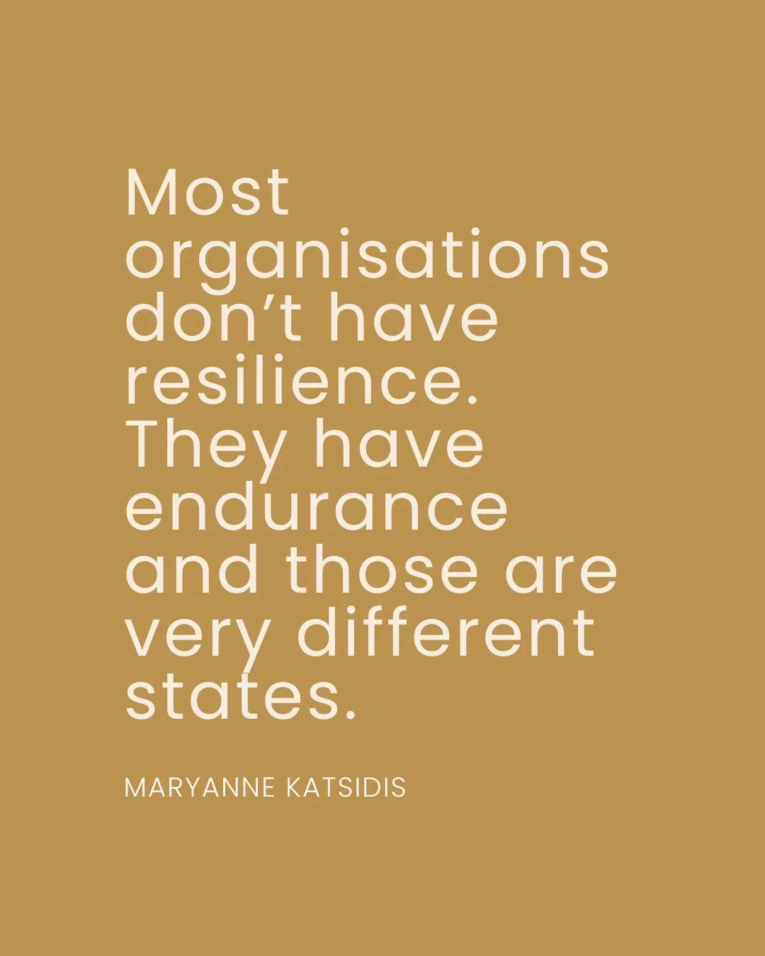 People talk about resilience a lot.⁣
But what I see more often is endurance.⁣
⁣
The organisation is still delivering but it&rsquo;s taking more effort than it should.⁣
⁣
On the surface, it looks like resilience.⁣
It&rsquo;s not. It&rsquo;s people pus
