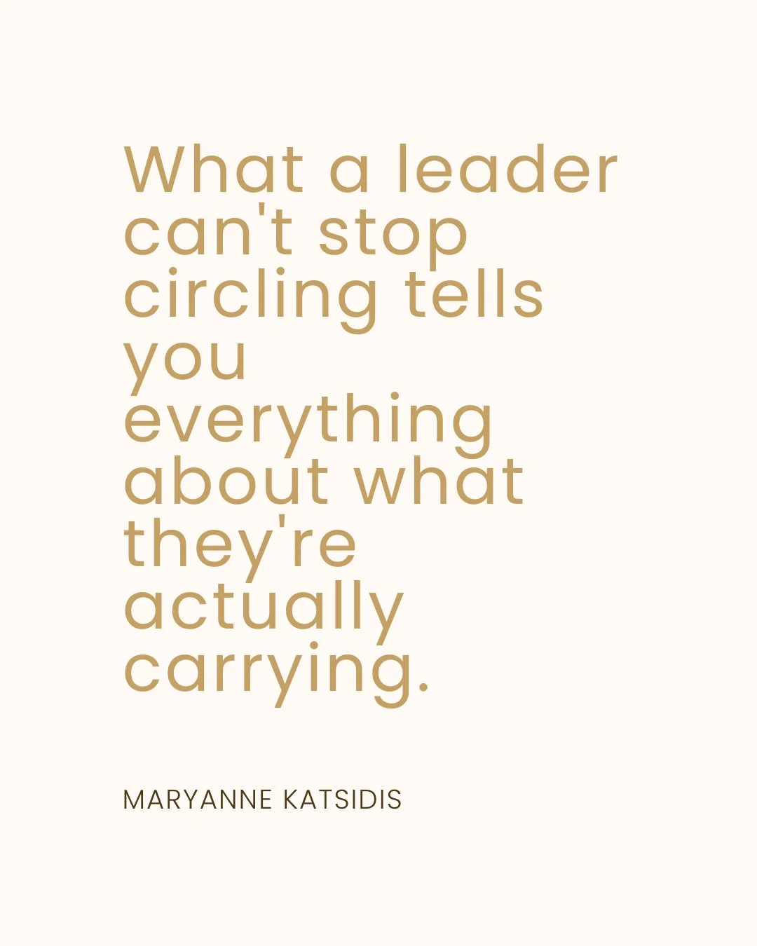 What a leader can't stop circling tells you everything about what they're actually carrying.⁣
⁣
It's never really about the thing they're focused on. ⁣
⁣
The real pressure is somewhere else, bigger, less clear, harder to name. So the mind lands on wh