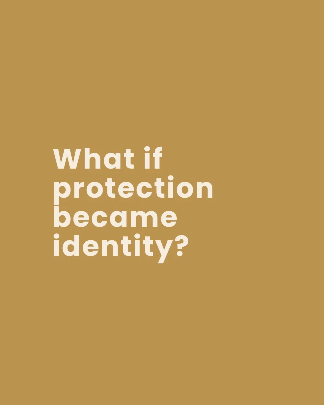 We often assume we&rsquo;re choosing between protection and possibility.⁣
⁣
I&rsquo;ve started wondering if that isn&rsquo;t the first question.⁣
⁣
The first question is this:⁣
⁣
What if the protection stopped being something you do&hellip;⁣
⁣
&helli