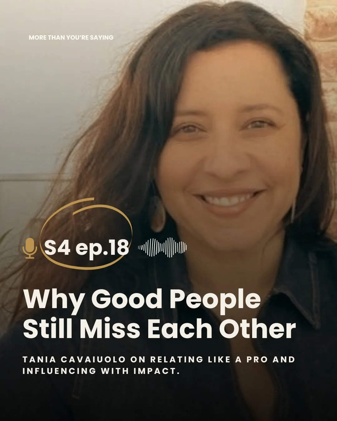 New episode of More Than You're Saying is up, and this week my guest is Tania Cavaiuolo, founder of The Accidental Marketer Australia and creator of Relate Like A Pro, a workshop that teaches business owners how to actually read the people in front o